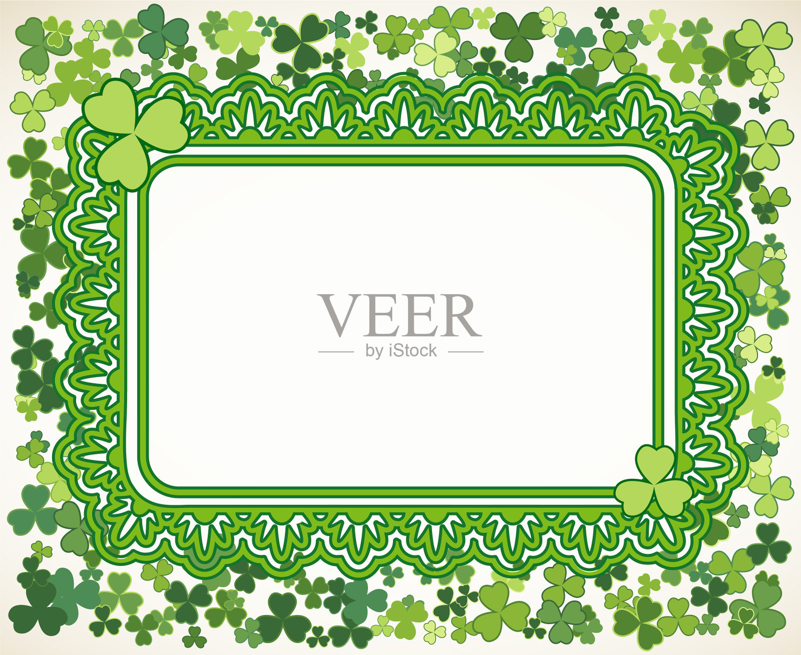 圣帕特里克日框架背景插画图片素材