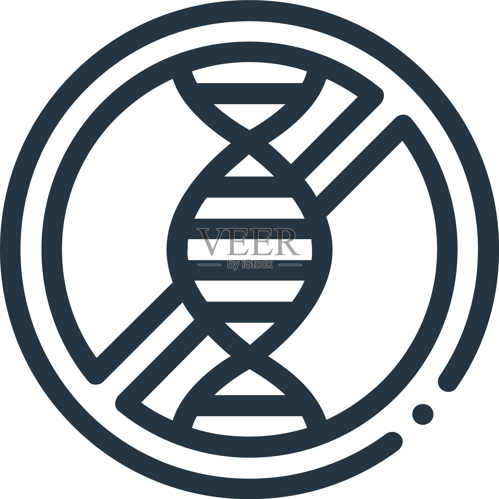 基因组图标基因组可编辑中风基因组线性图标素材