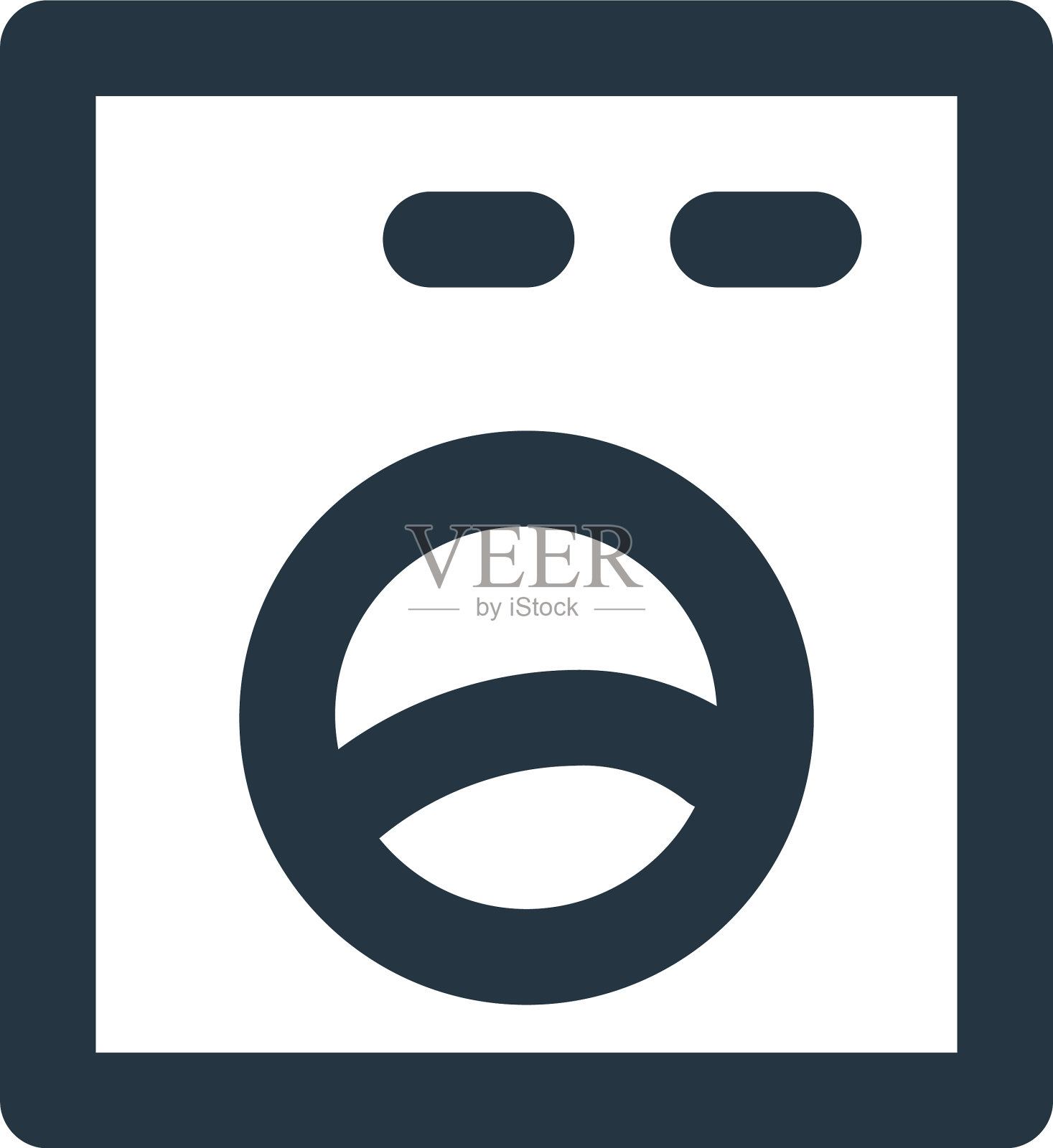 洗衣机图标孤立的白色背景设计元素图片