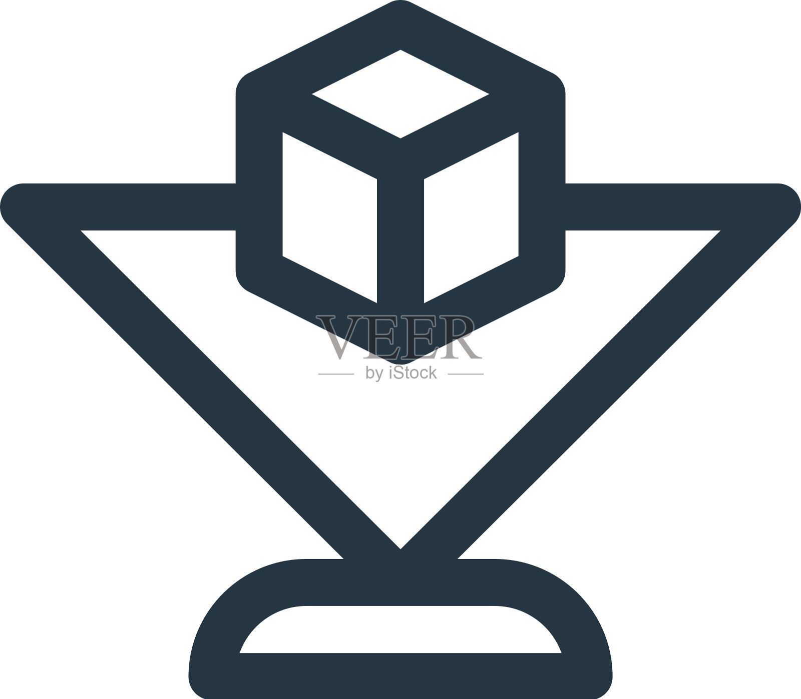 D全息图图标D全息图可编辑的笔触D图标素材