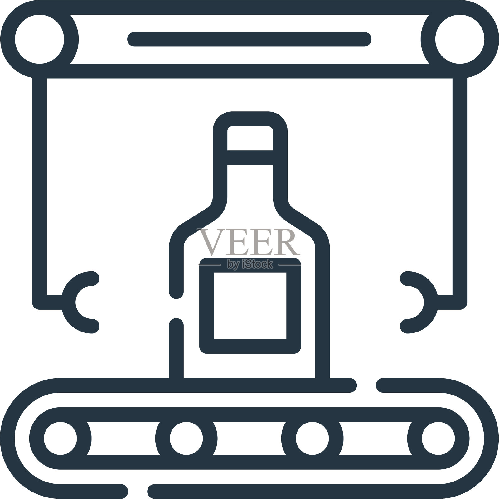 瓶体图标瓶体可编辑笔画瓶体线性图标素材