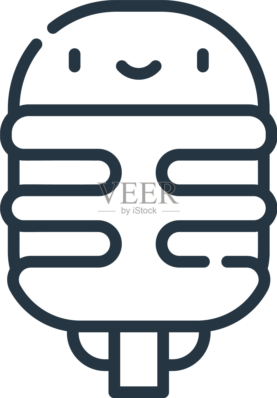 麦克风图标隔离在白色背景设计元素图片