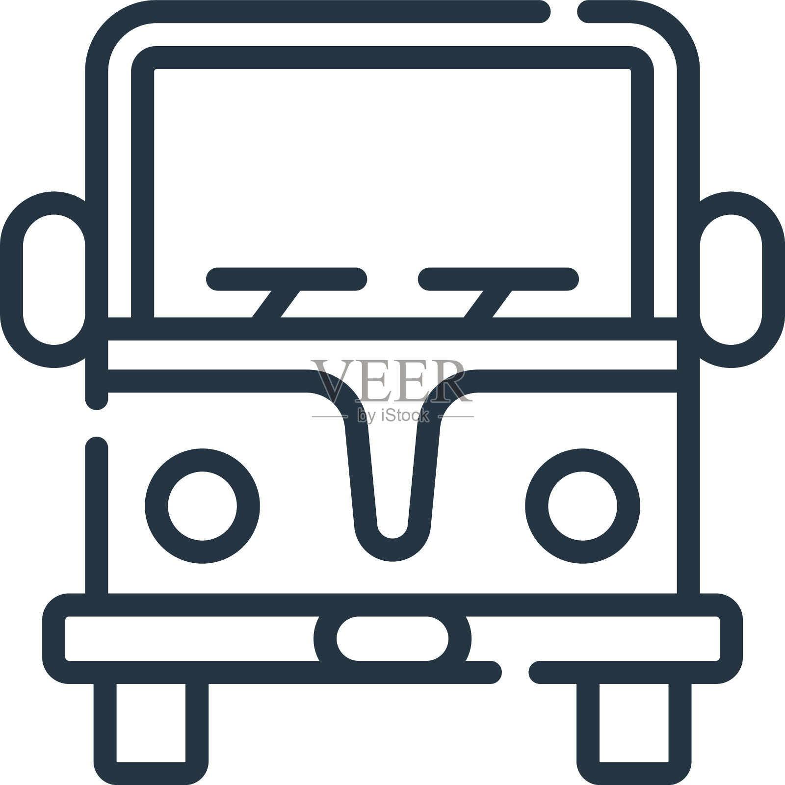 露营车图标孤立的白色背景图标素材