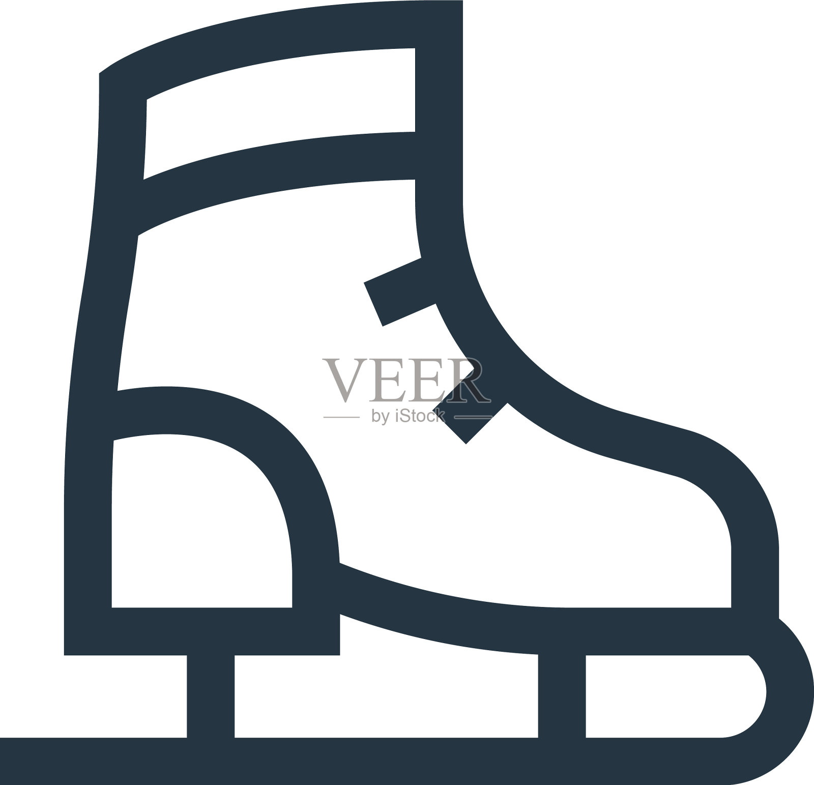 溜冰鞋图标孤立在白色设计元素图片