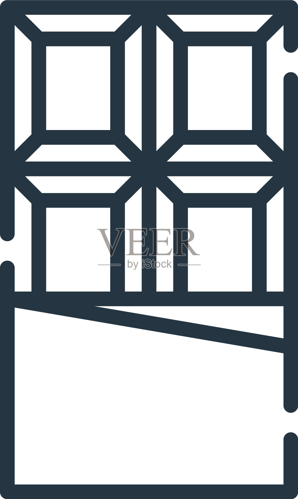 巧克力图标孤立在白色背景图标素材