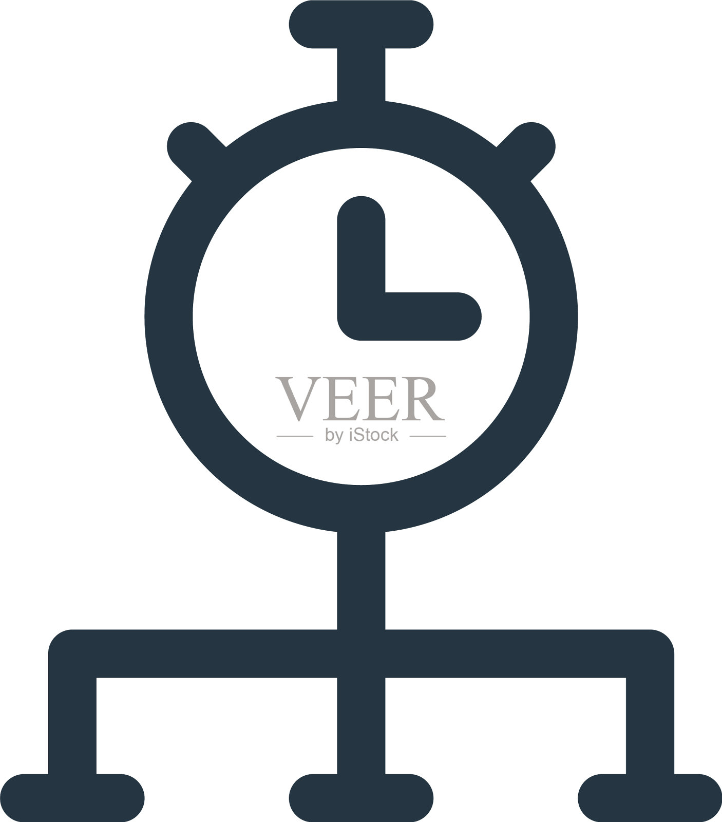 时间图标时间可编辑笔画时间线性符号图标素材