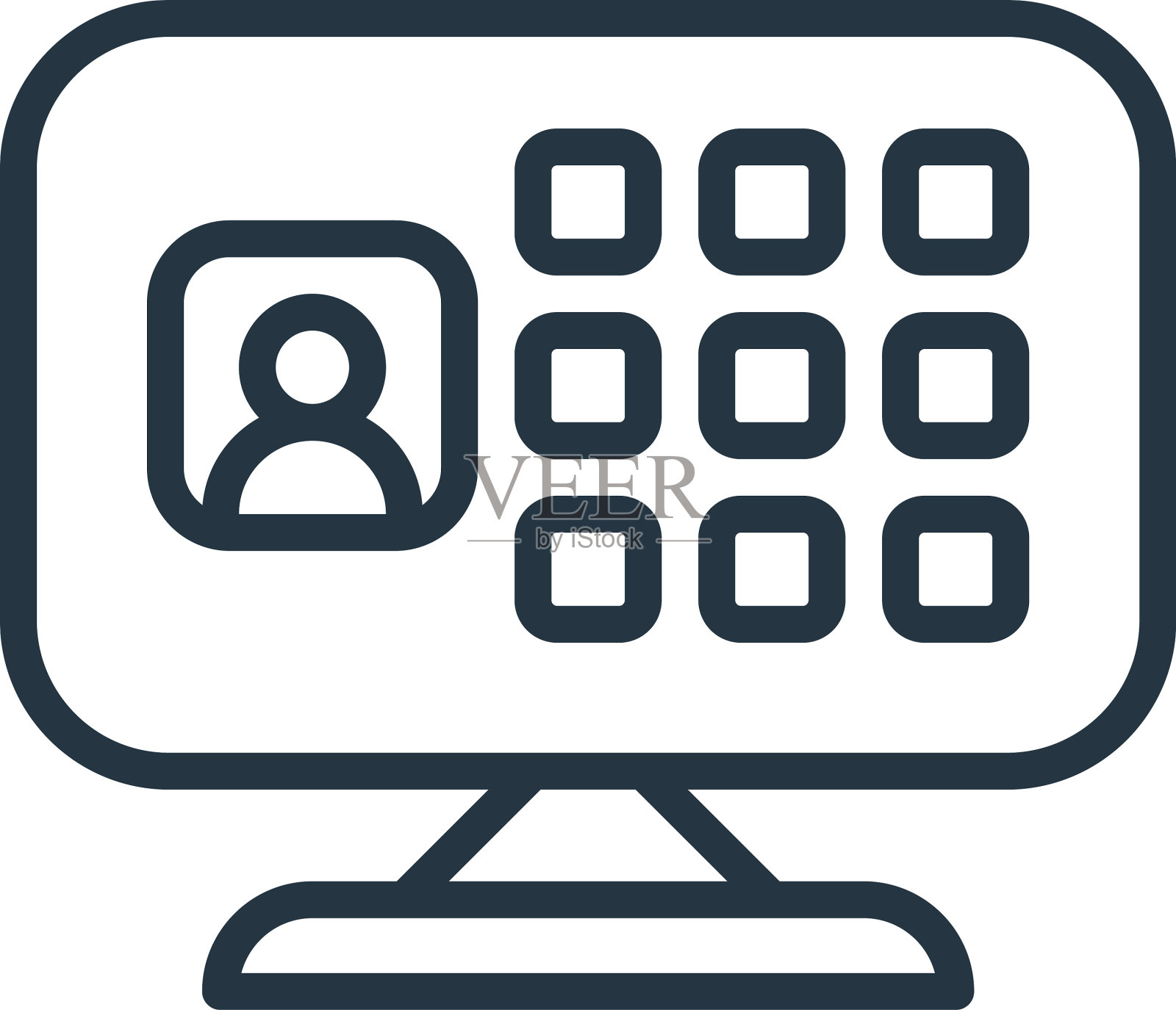 视频会议图标可编辑视频会议图标素材