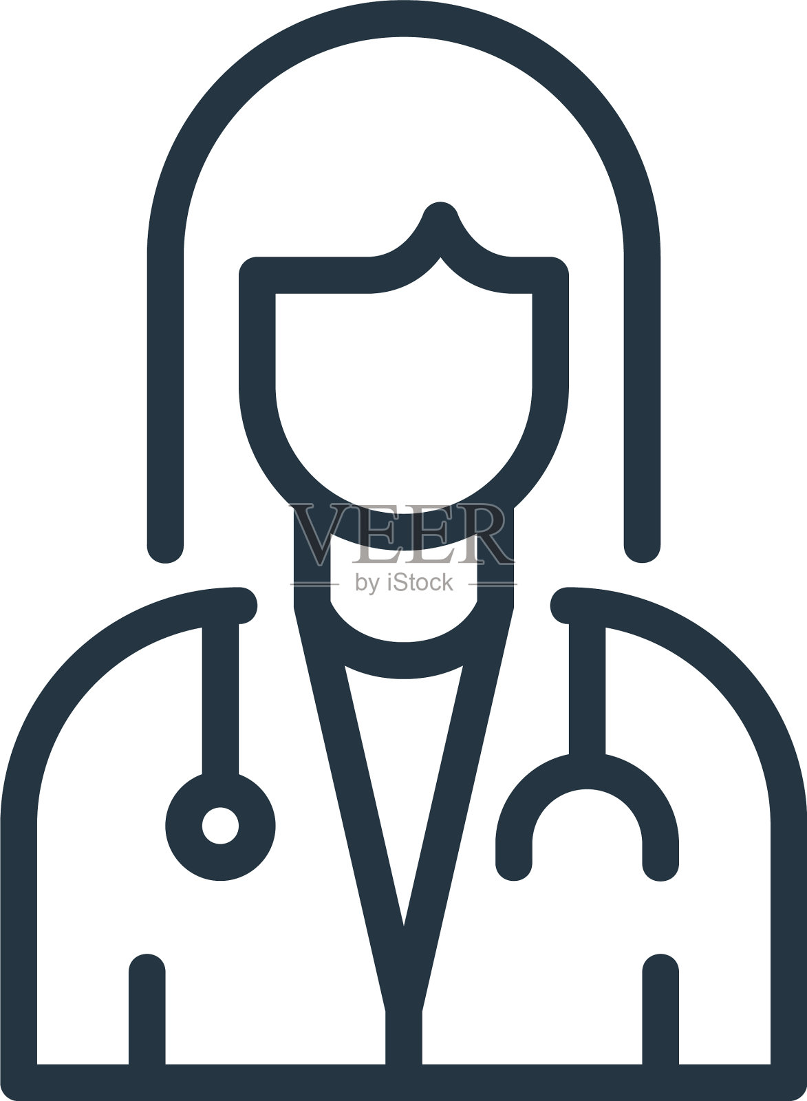 医生图标医生可编辑中风医生线性设计元素图片