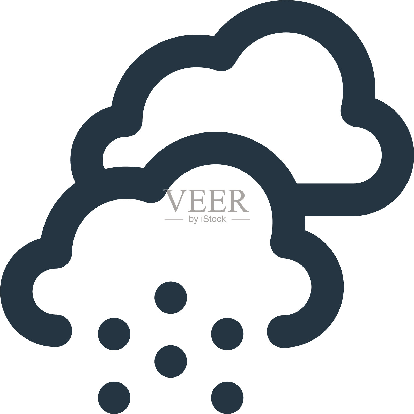 下雪图标下雪编辑笔触下雪插画图片素材