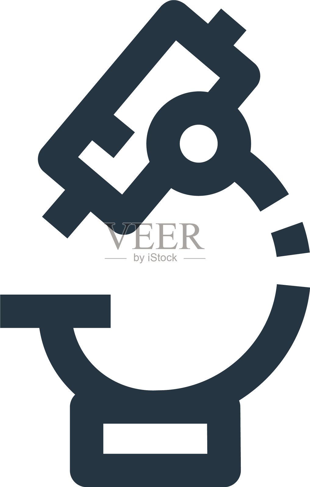 显微镜图标孤立在白色背景上图标素材