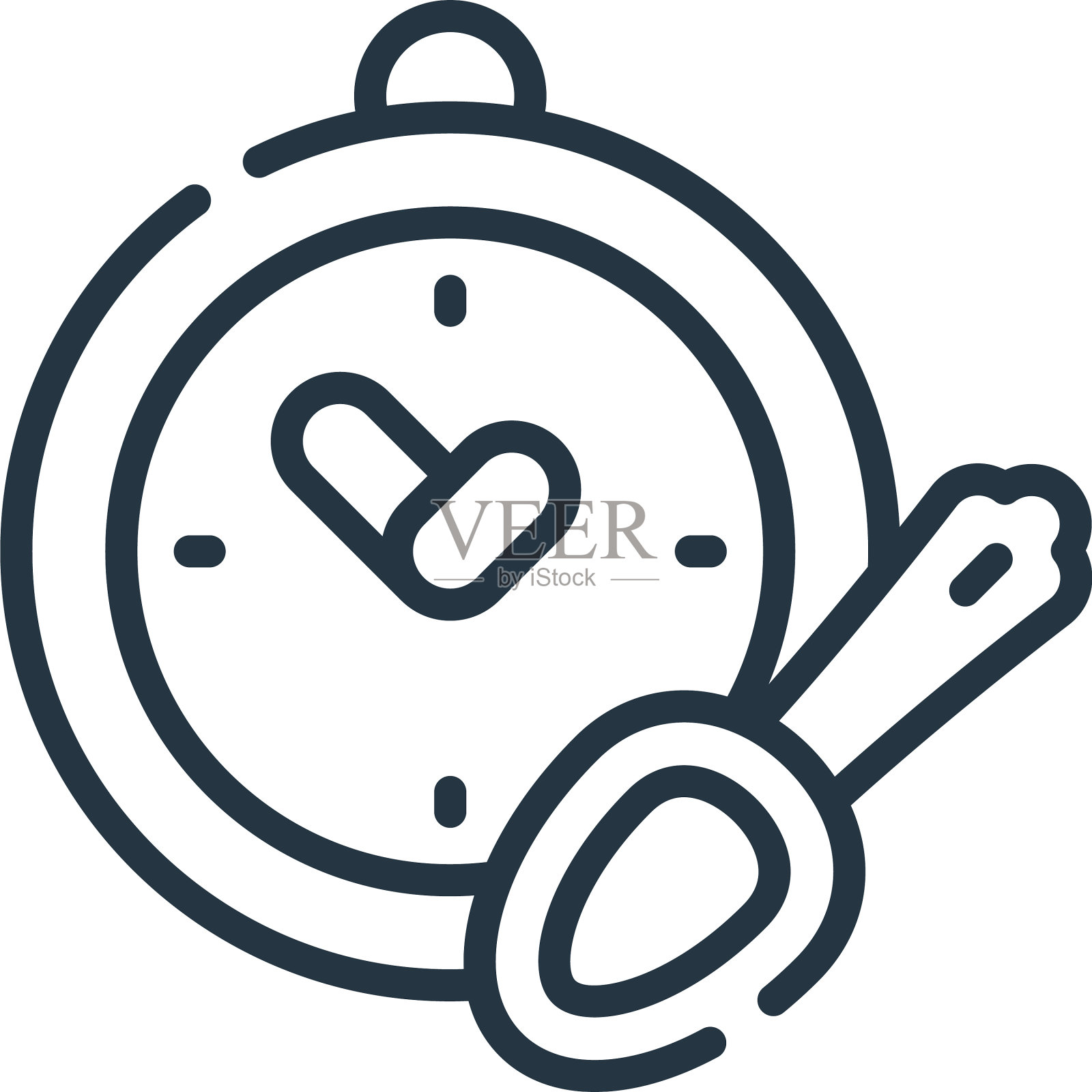 是时候吃图标孤立的白色背景设计元素图片