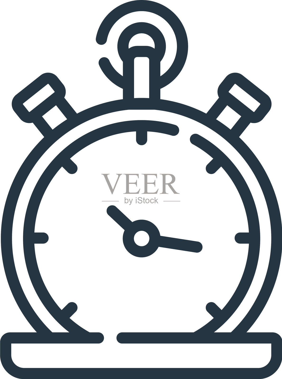 怀表图标孤立在白色背景设计元素图片