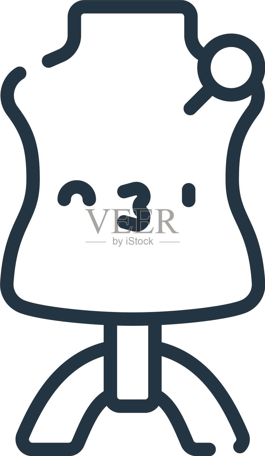 人体模型图标孤立的白色背景设计元素图片