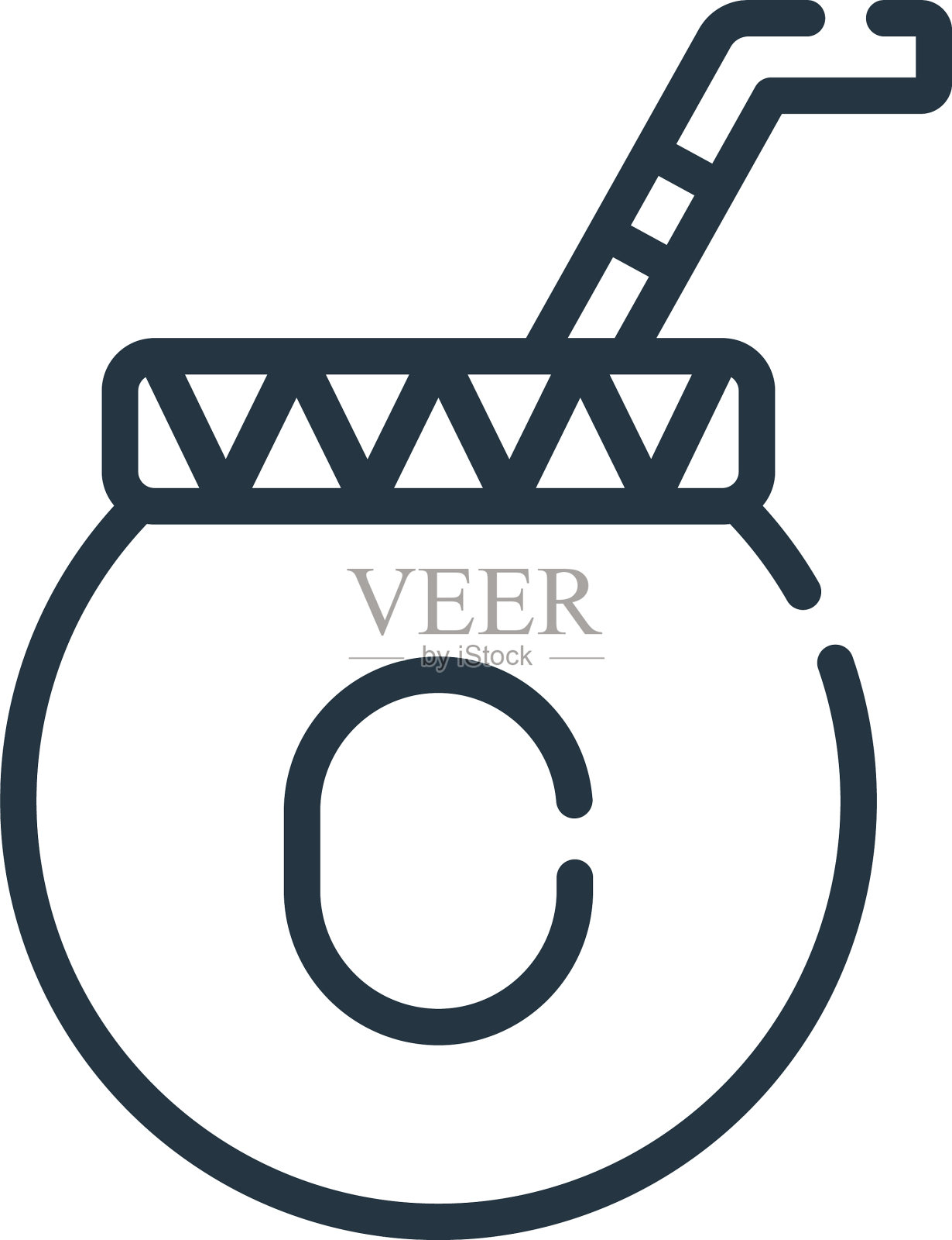 Mate图标孤立在白色背景轮廓上设计元素图片