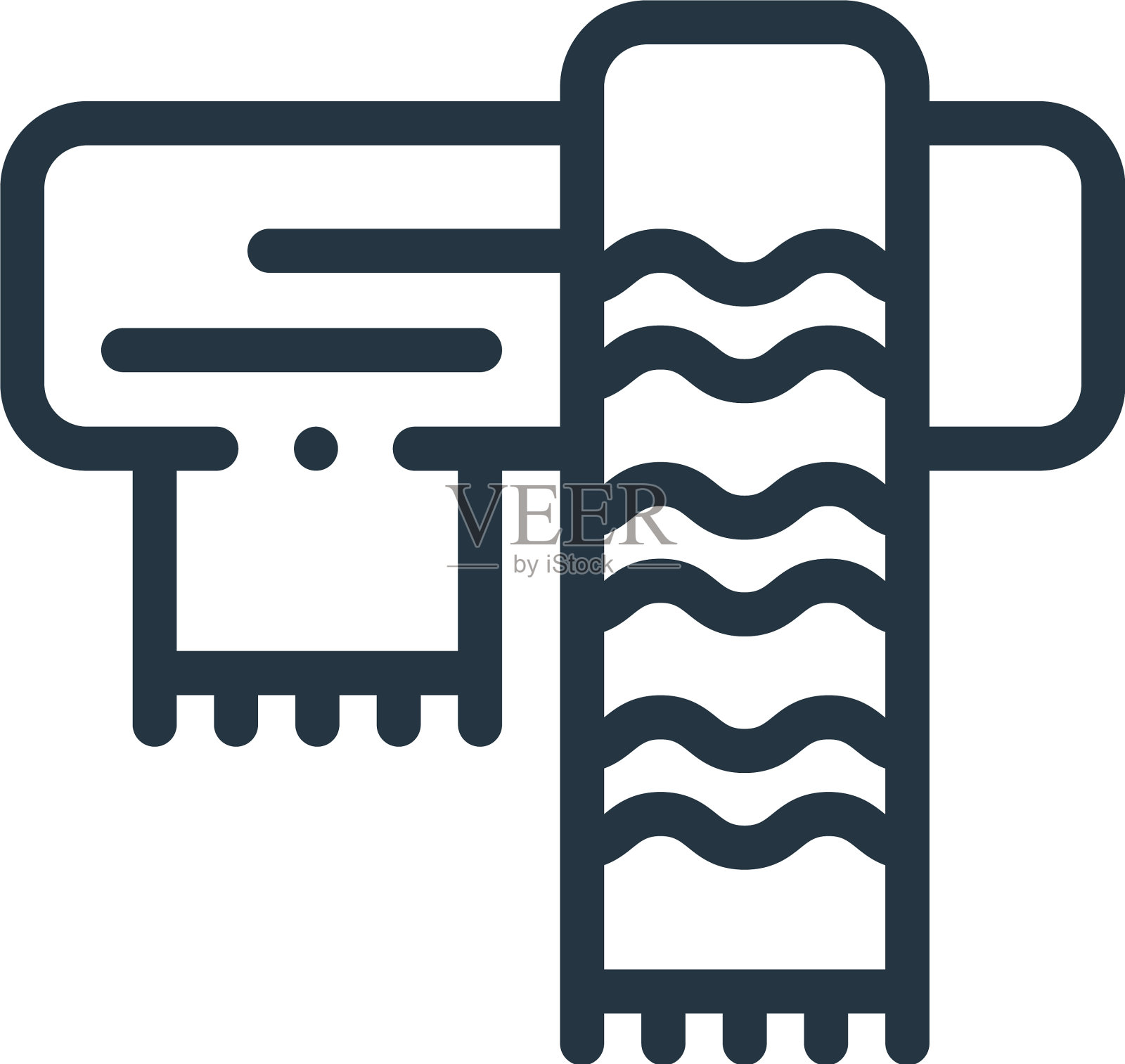 围巾图标围巾可编辑的描边围巾线性设计元素图片