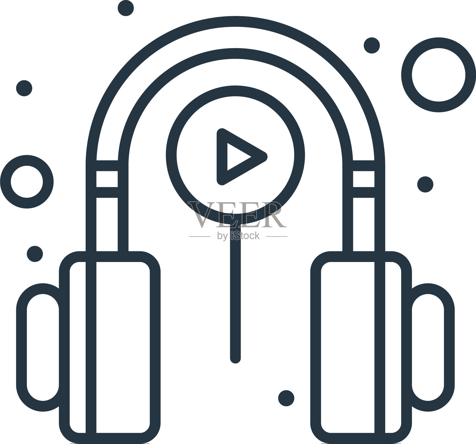 耳机图标耳机可编辑的笔触设计元素图片