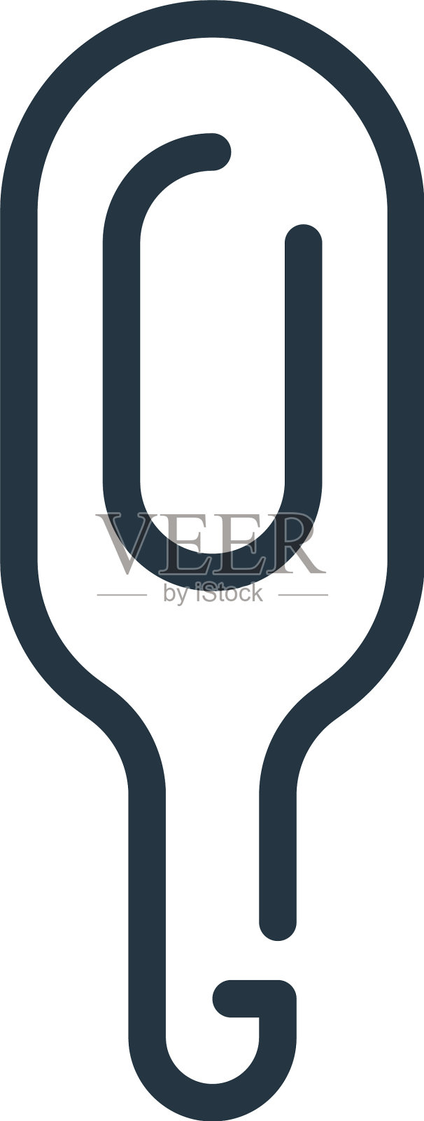 温度计图标孤立在白色背景上设计元素图片