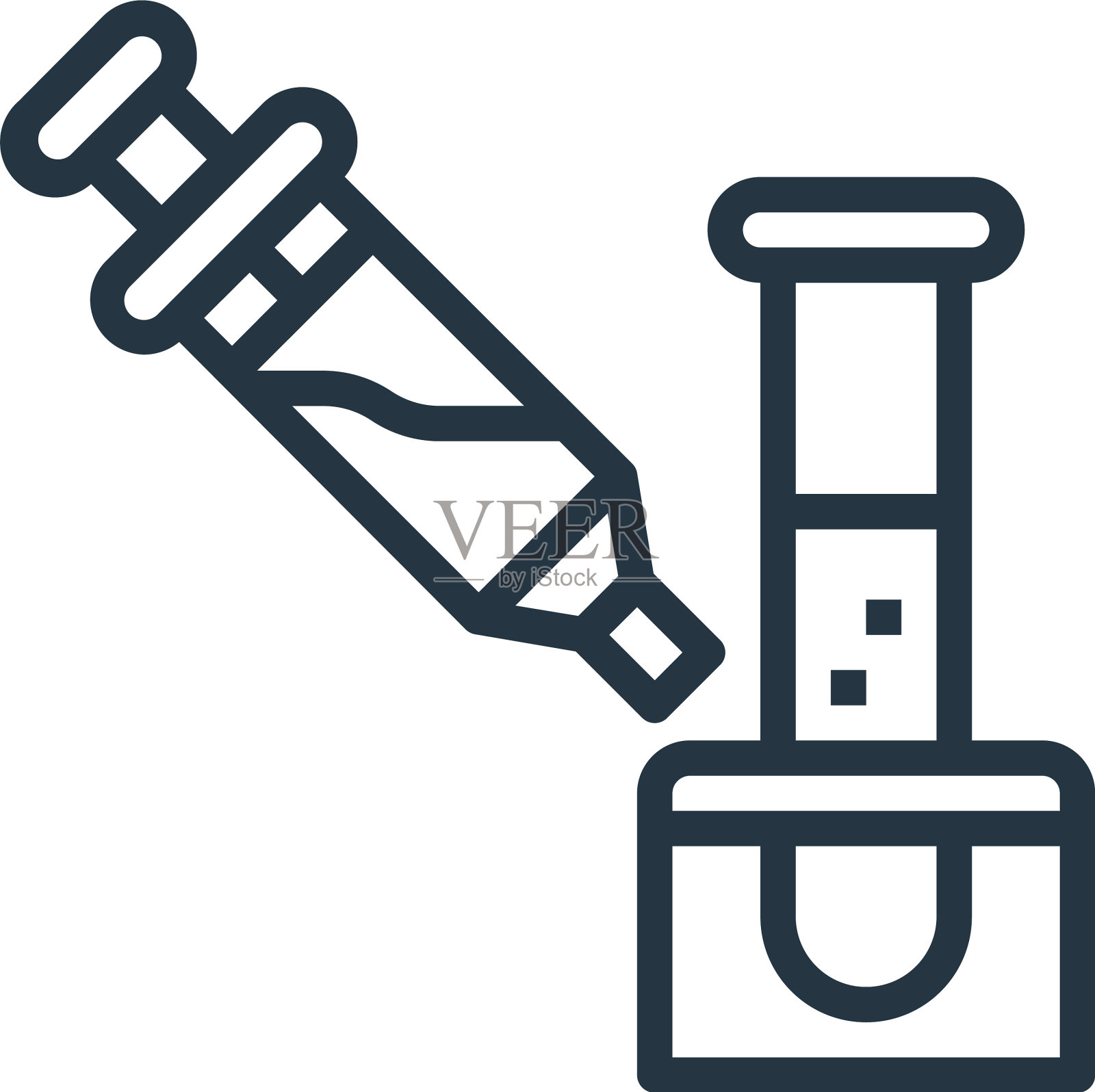 血液测试图标孤立在白色背景上图标素材