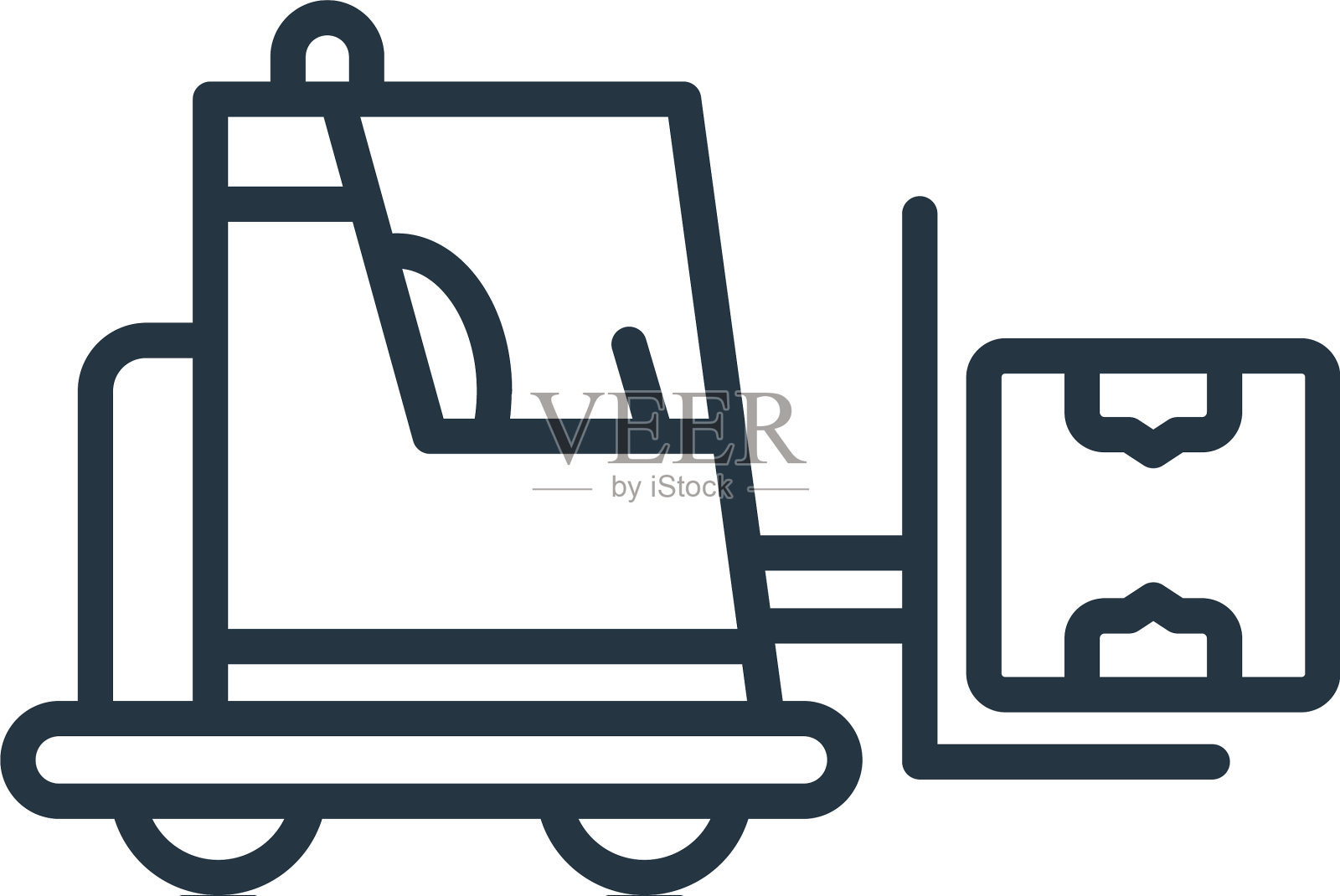 叉车图标孤立的白色背景图标素材