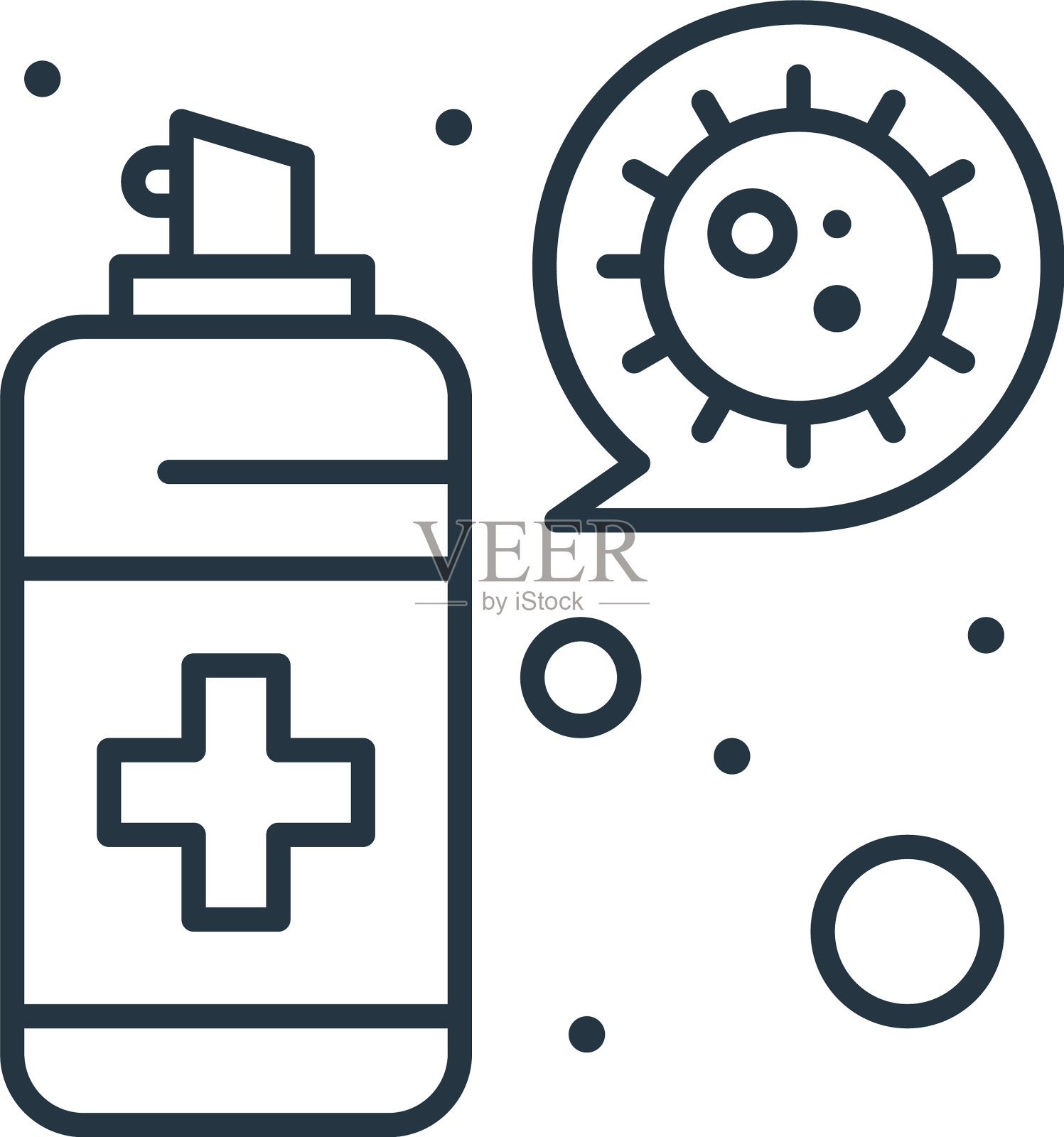 清洁喷雾图标清洁喷雾可编辑插画图片素材