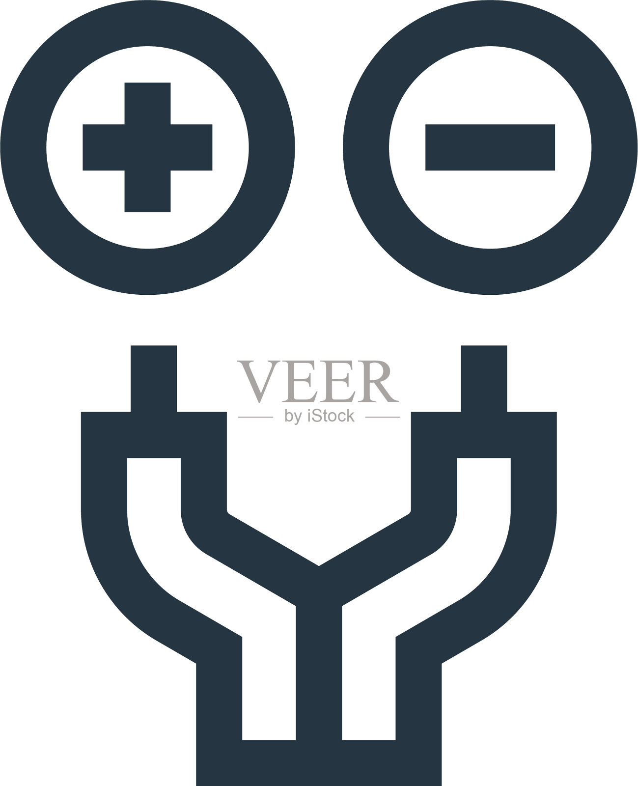 电线图标隔离在白色背景轮廓上插画图片素材