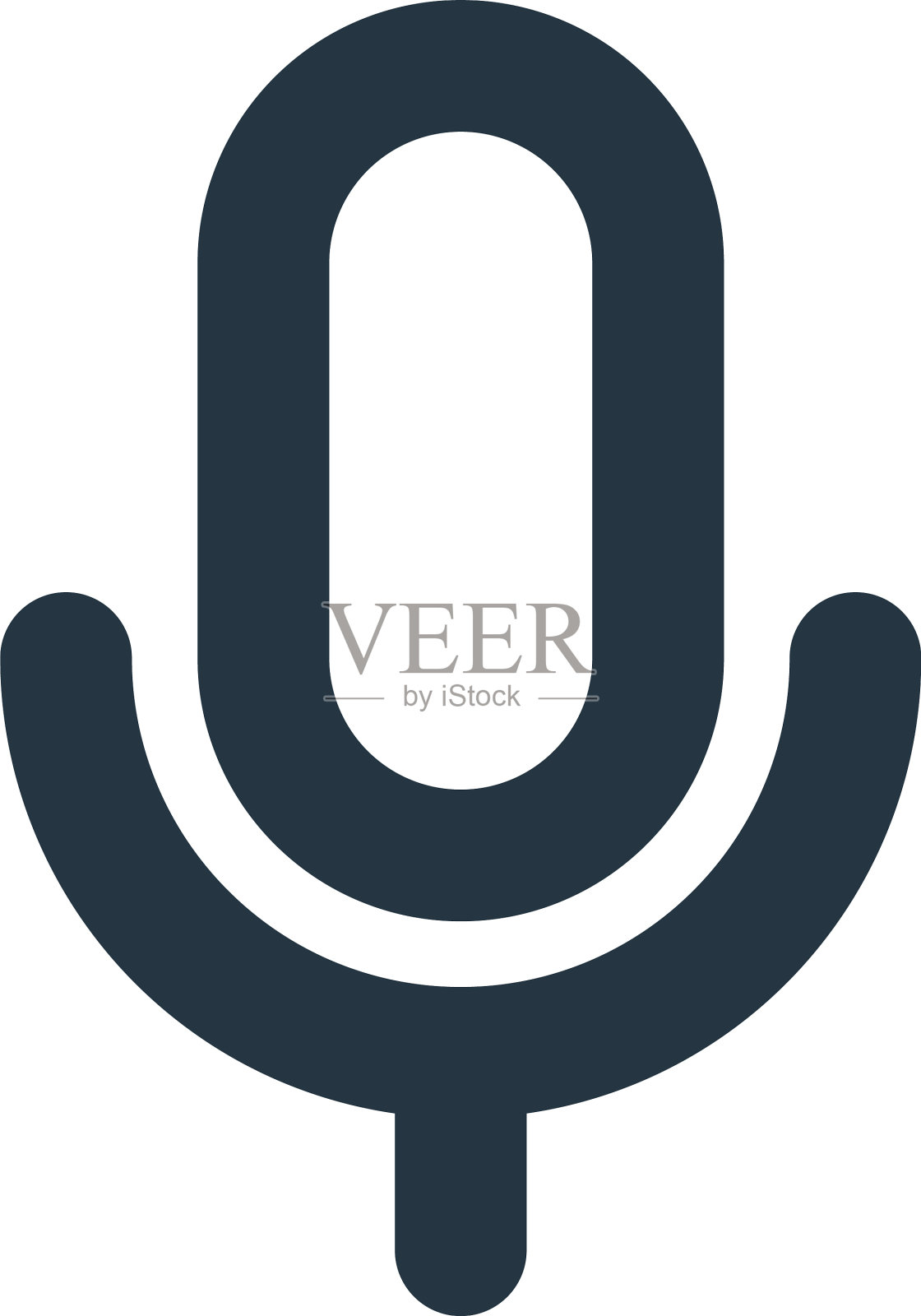 语音图标孤立在白色背景轮廓图标素材