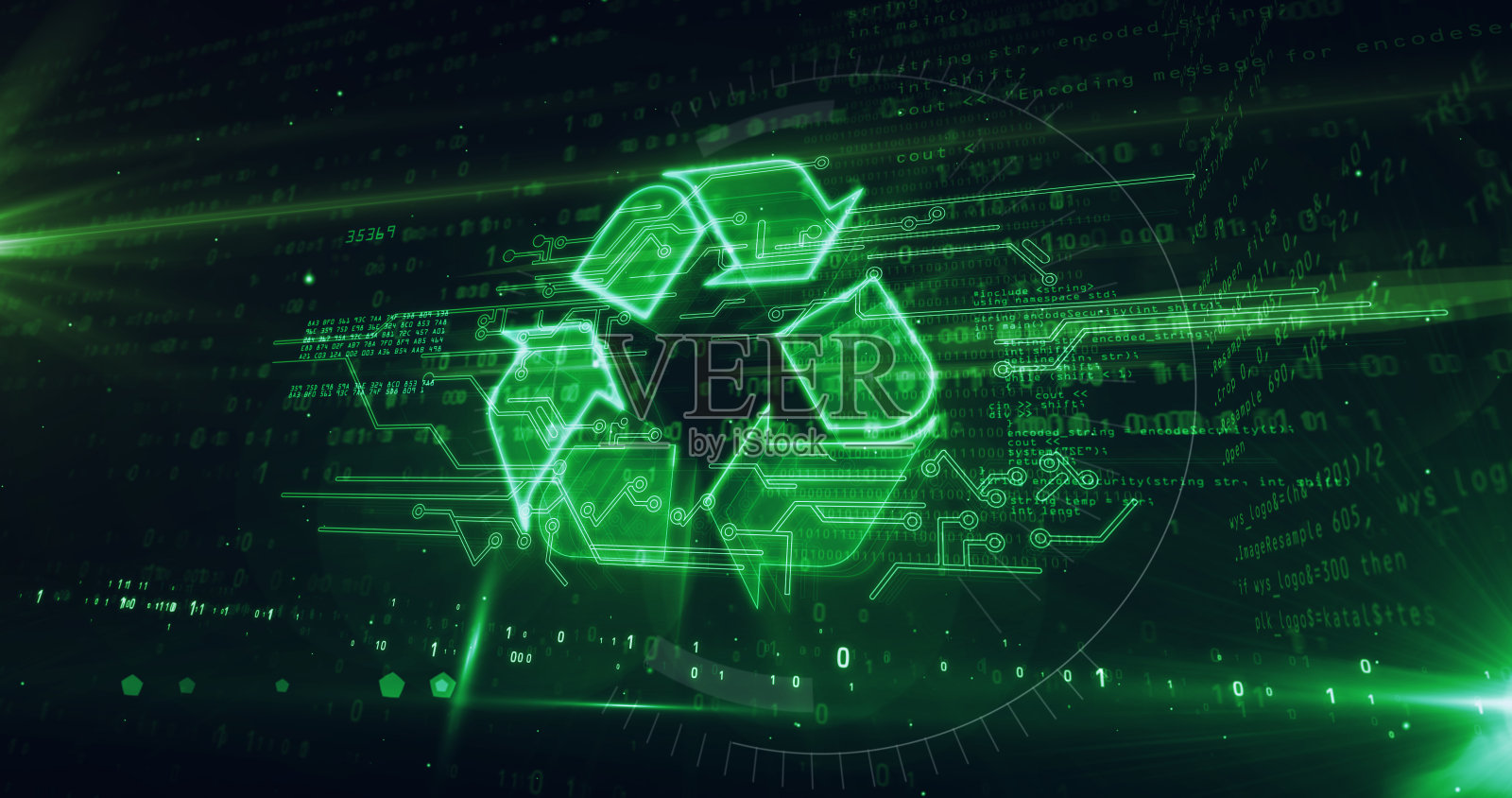 回收符号抽象概念3d插图照片摄影图片