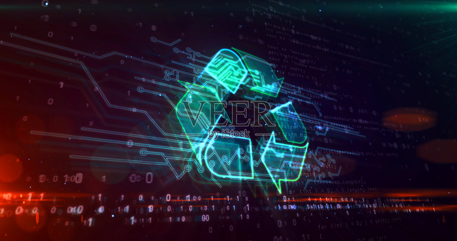 回收符号抽象概念3d插图照片摄影图片