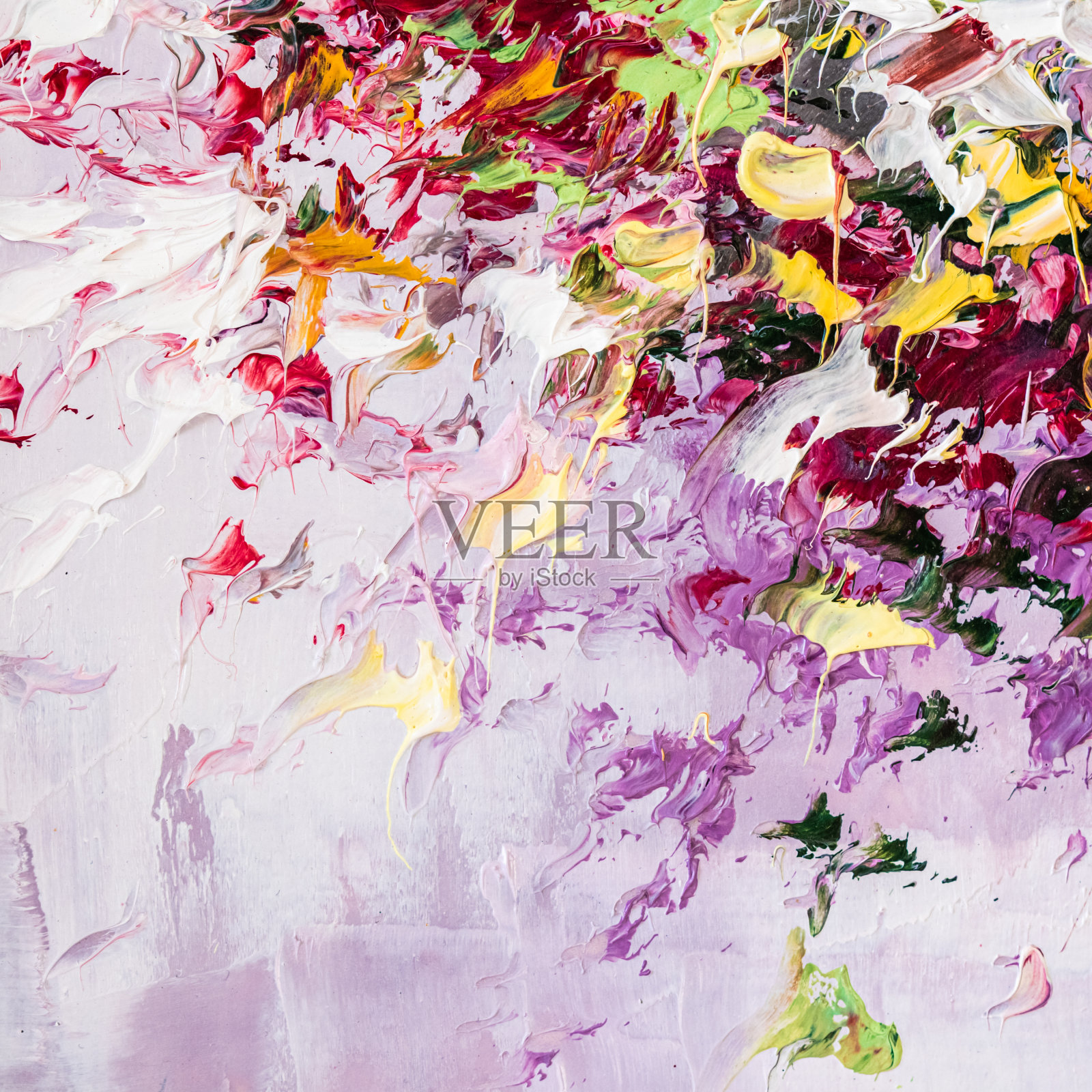 画布上的油画。抽象艺术背景。现代艺术品的碎片。油漆笔触照片摄影图片