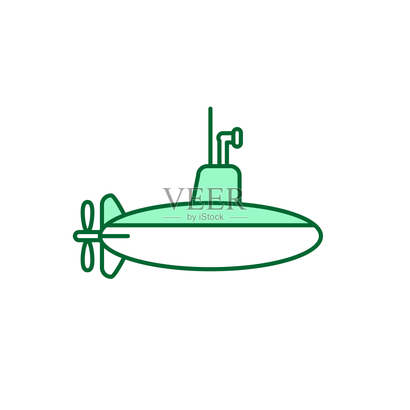 潜艇图标设计元素图片