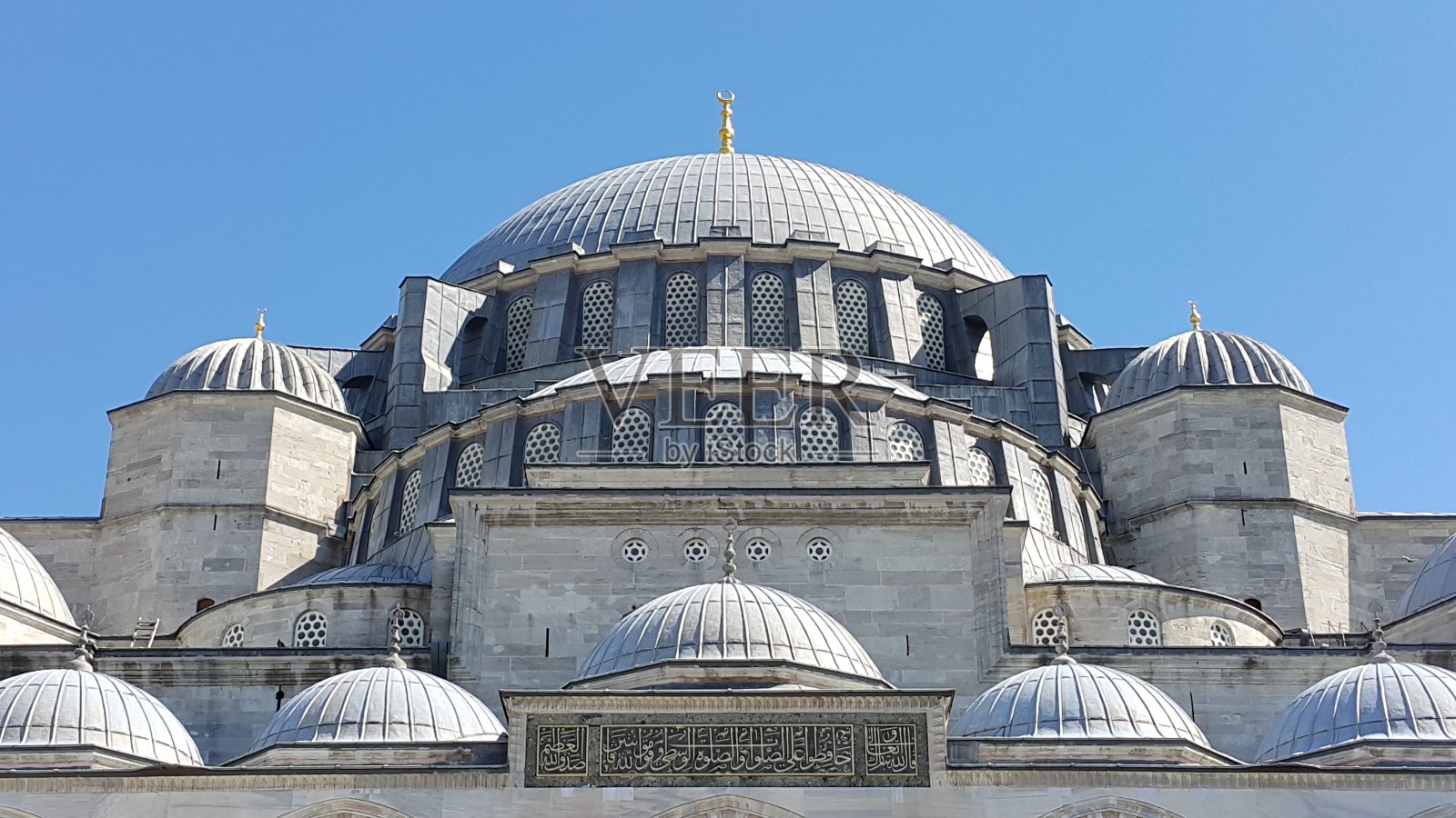 苏莱曼清真寺的圆顶照片摄影图片