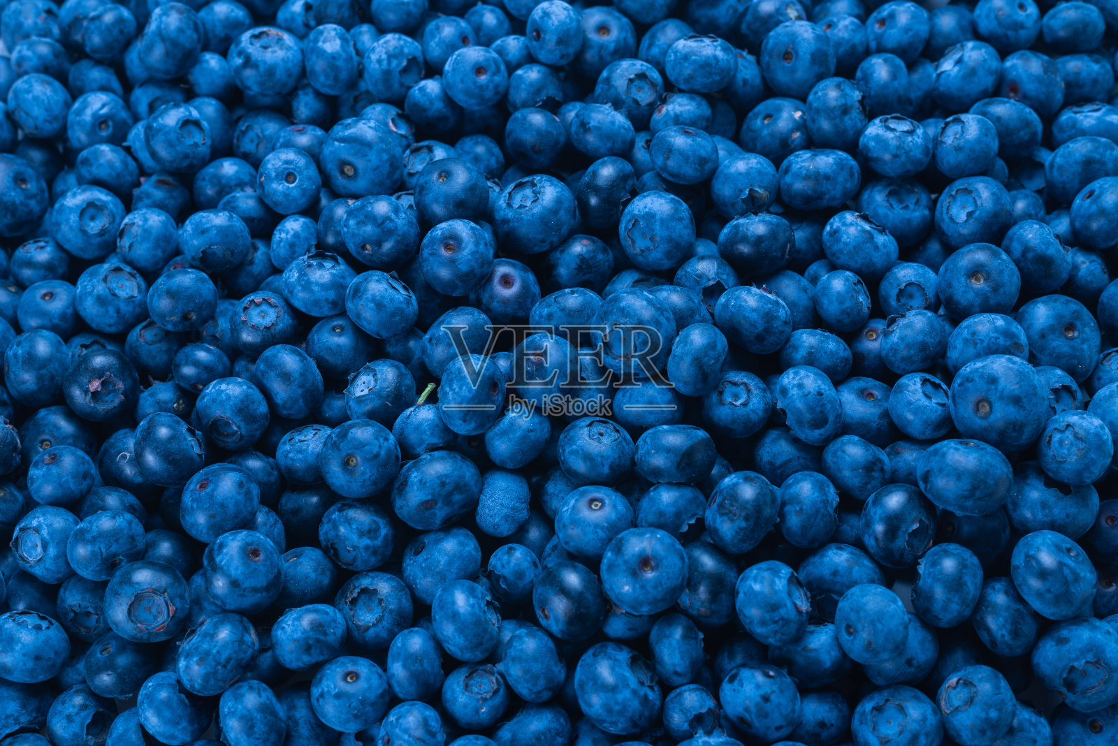 新鲜蓝莓背景。照片摄影图片
