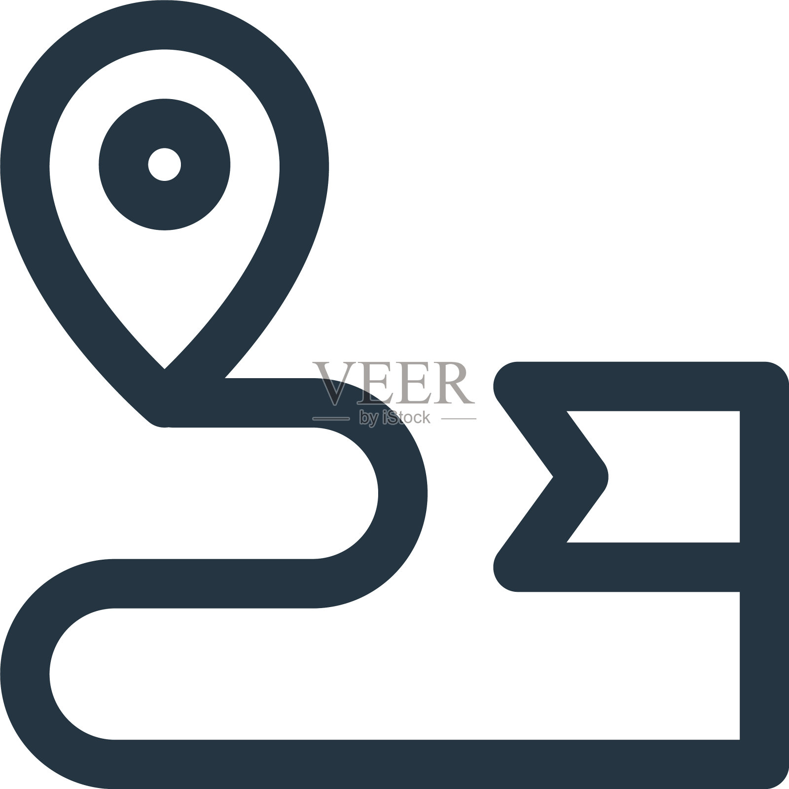 导航图标孤立在白色背景上图标素材