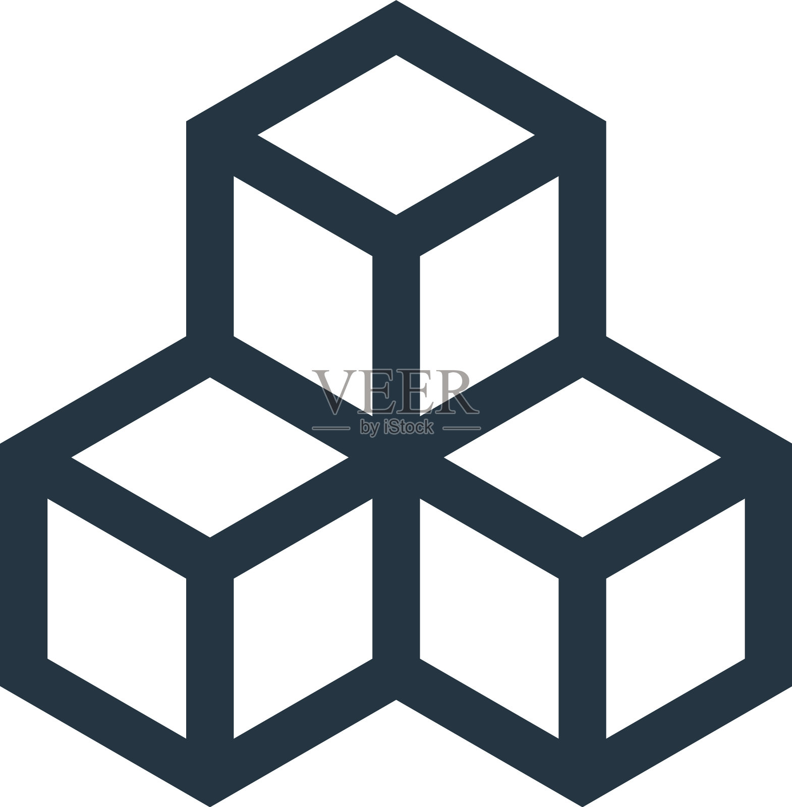 区块链可编辑的描边图标素材