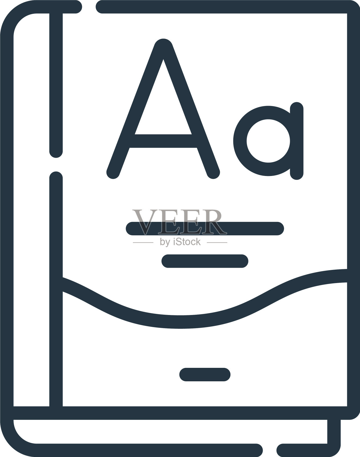 语法图标孤立在白色背景大纲图标素材