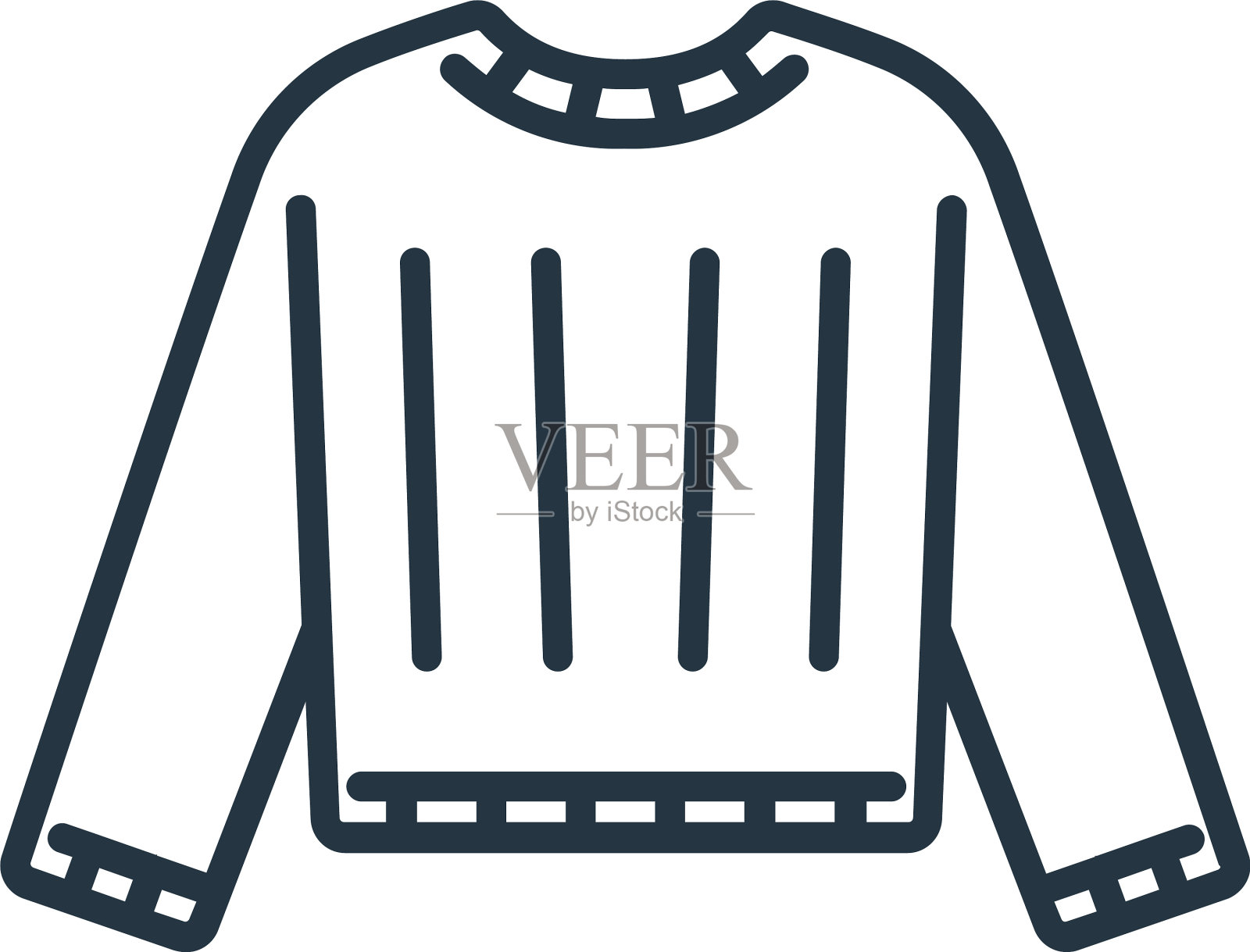 毛衣图标孤立的白色背景轮廓图标素材