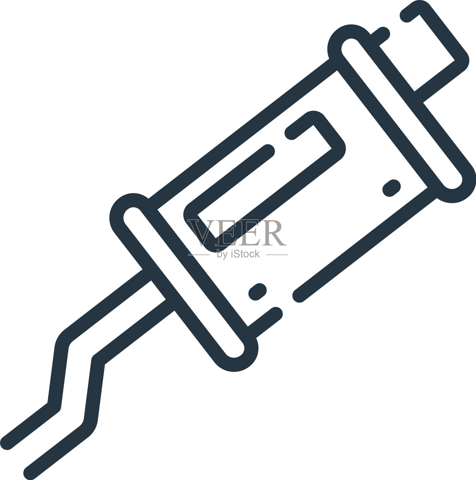 消声器图标孤立的白色背景轮廓设计元素图片