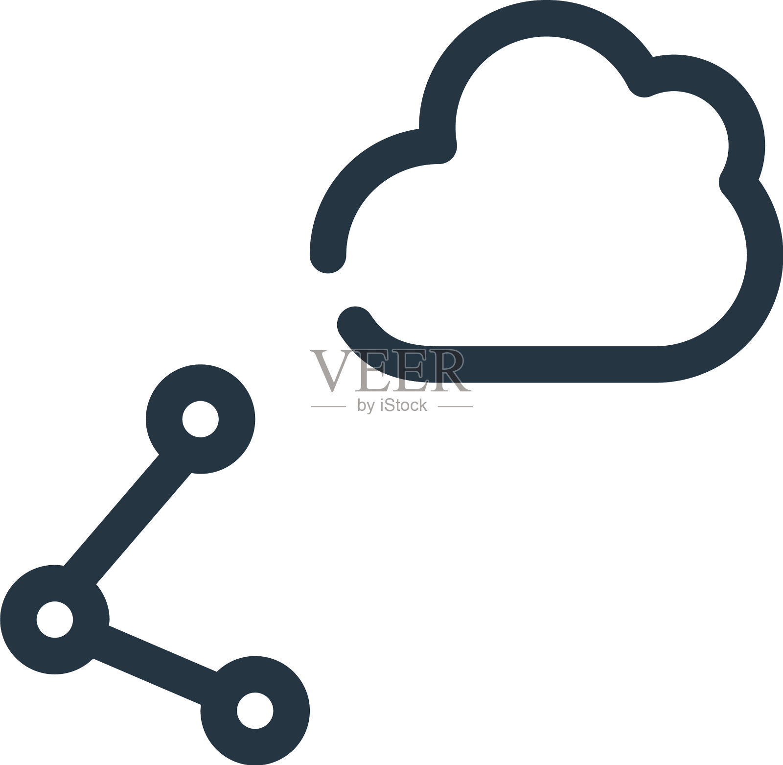 共享图标共享可编辑笔画共享线性图标素材