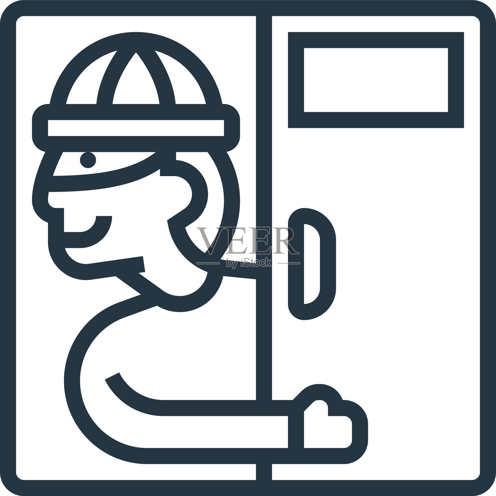 后门图标隔离在白色背景图标素材