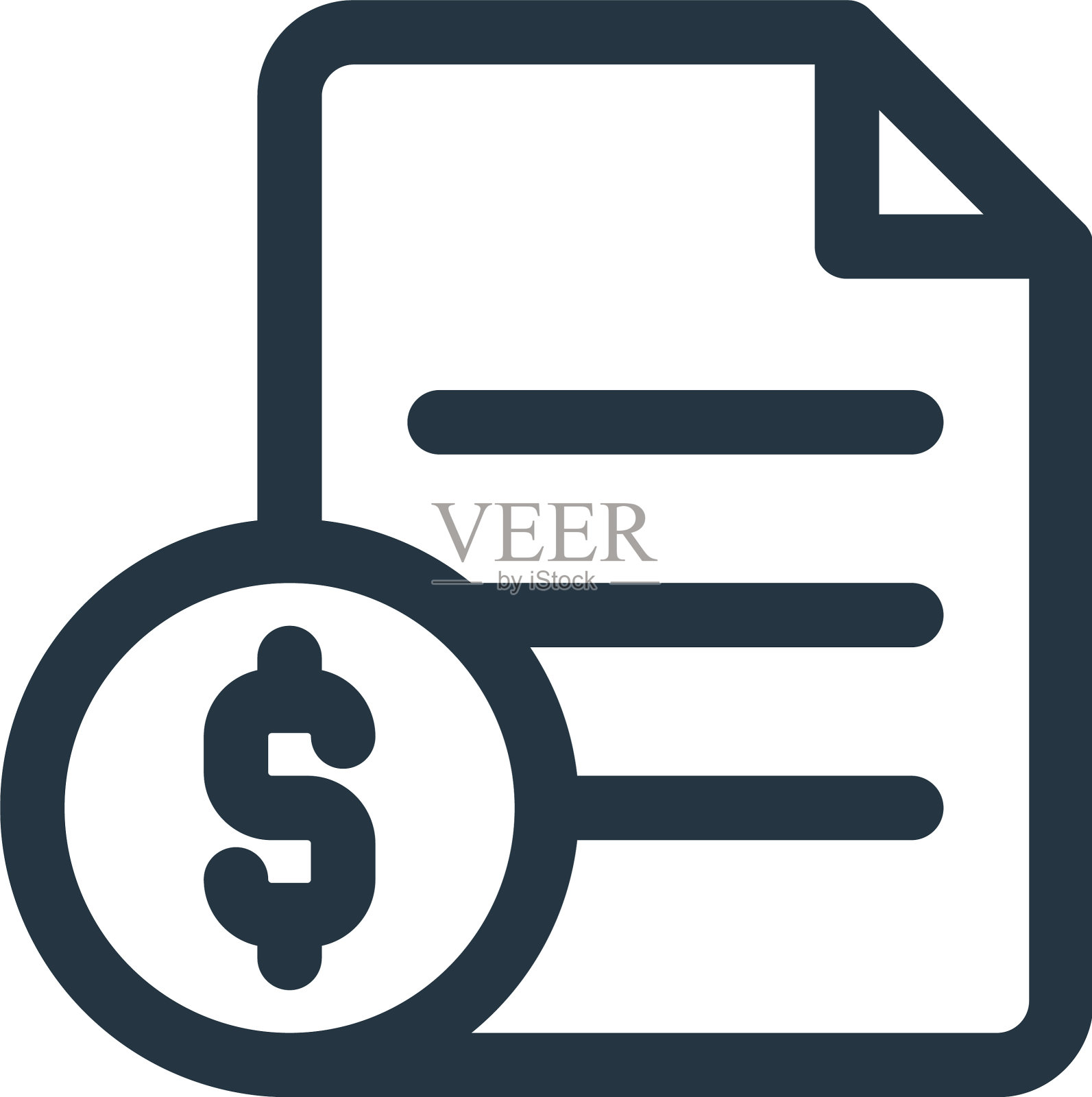 文件图标孤立在白色背景大纲设计元素图片