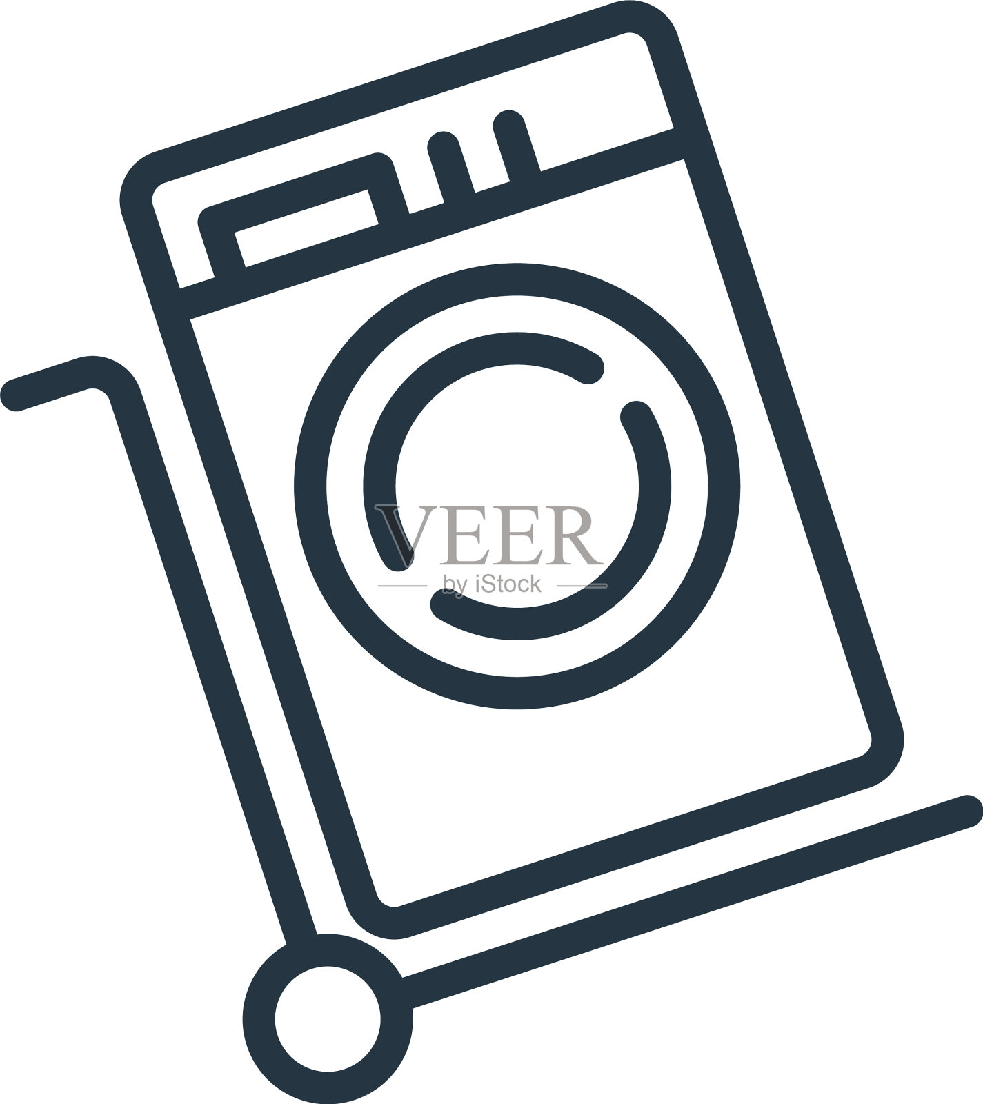 手推车图标孤立的白色背景图标素材