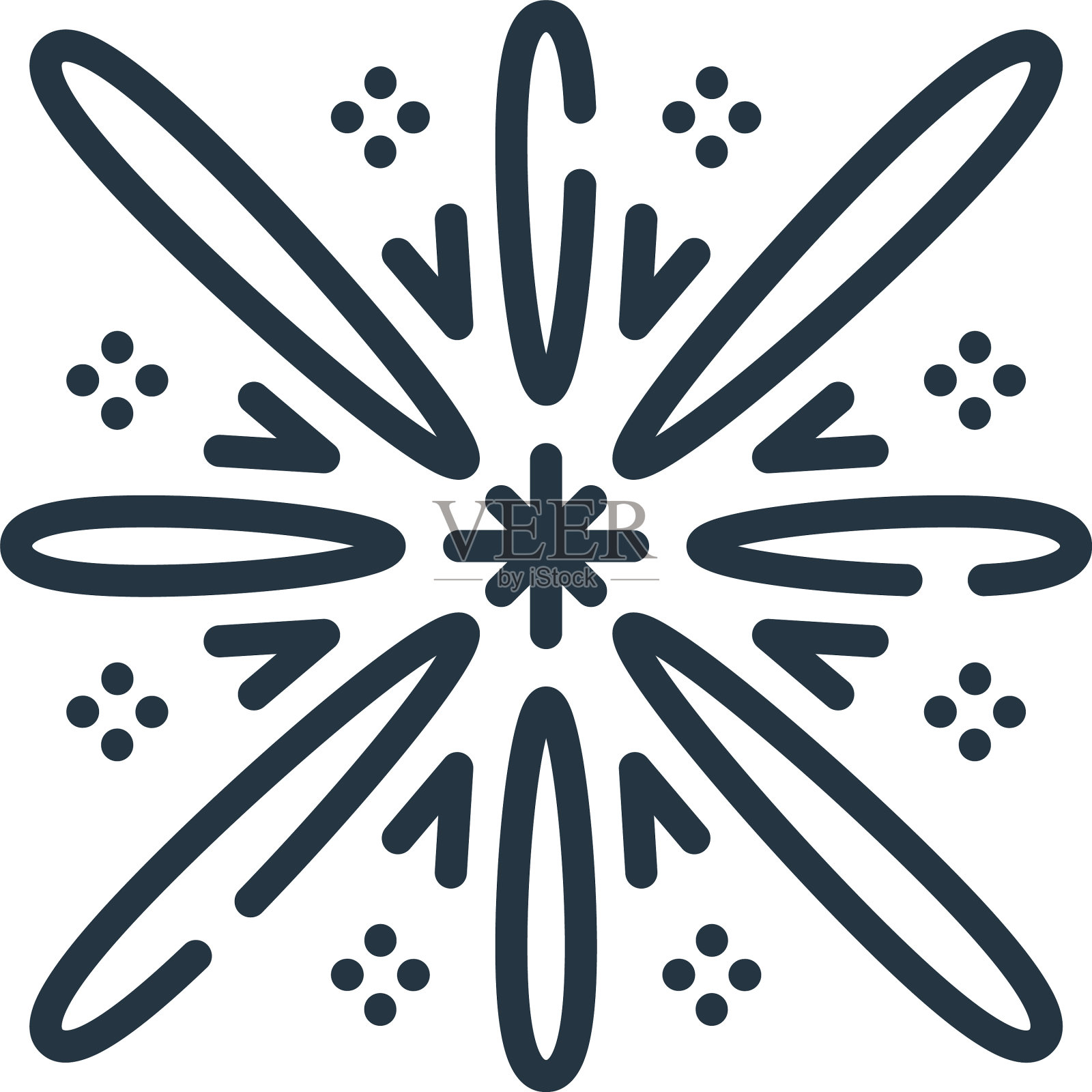 烟花图标孤立在白色背景插画图片素材