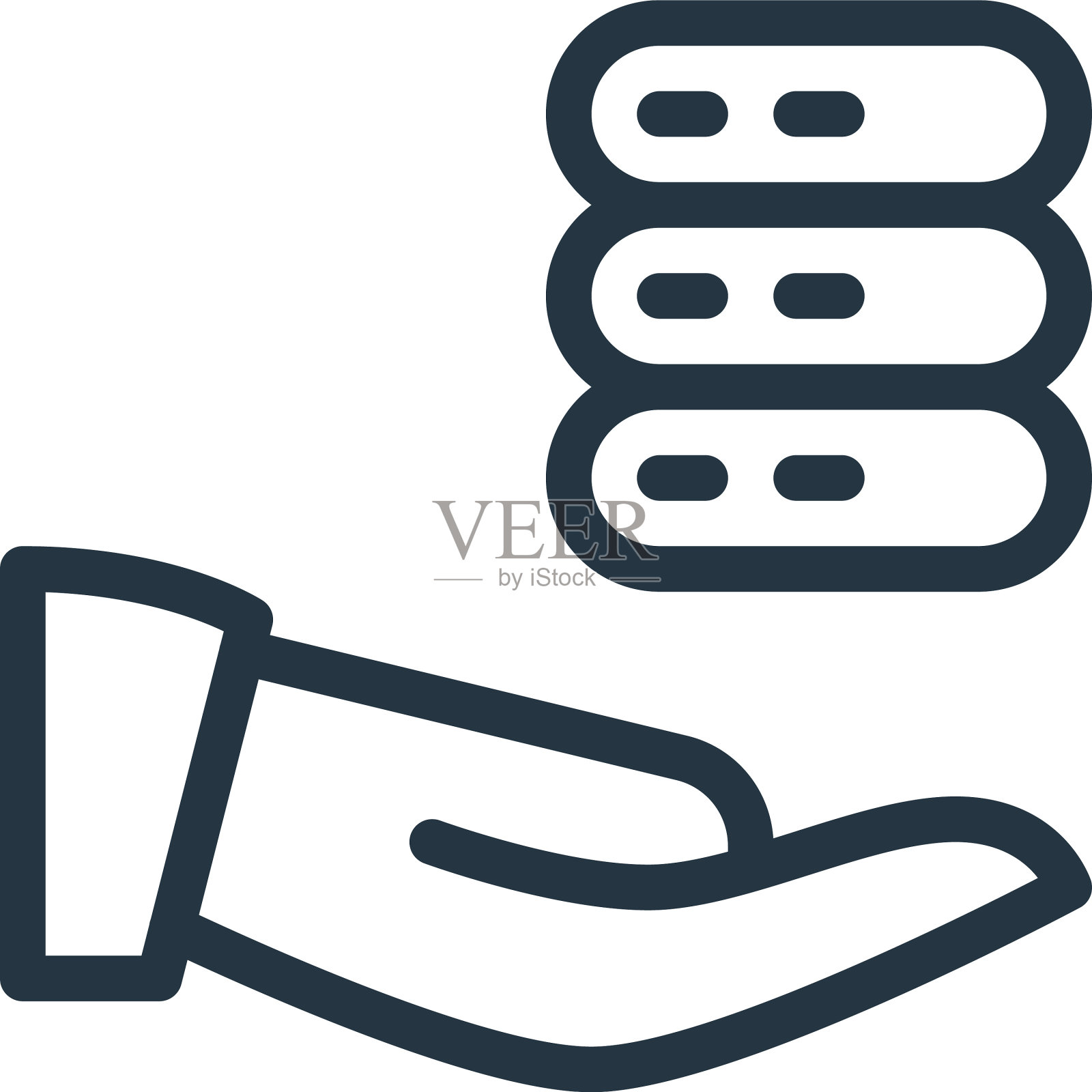 数据共享图标隔离在白色背景设计元素图片