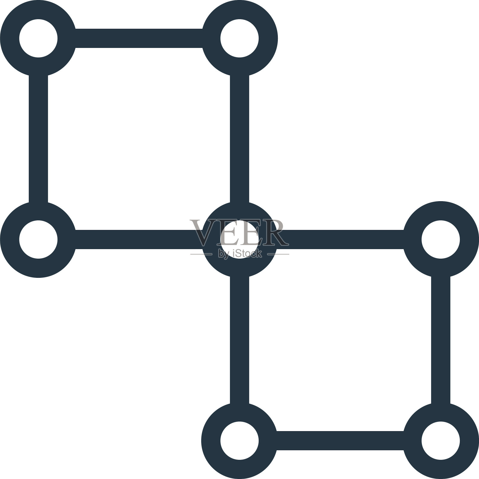 网络图标隔离在白色背景轮廓上图标素材