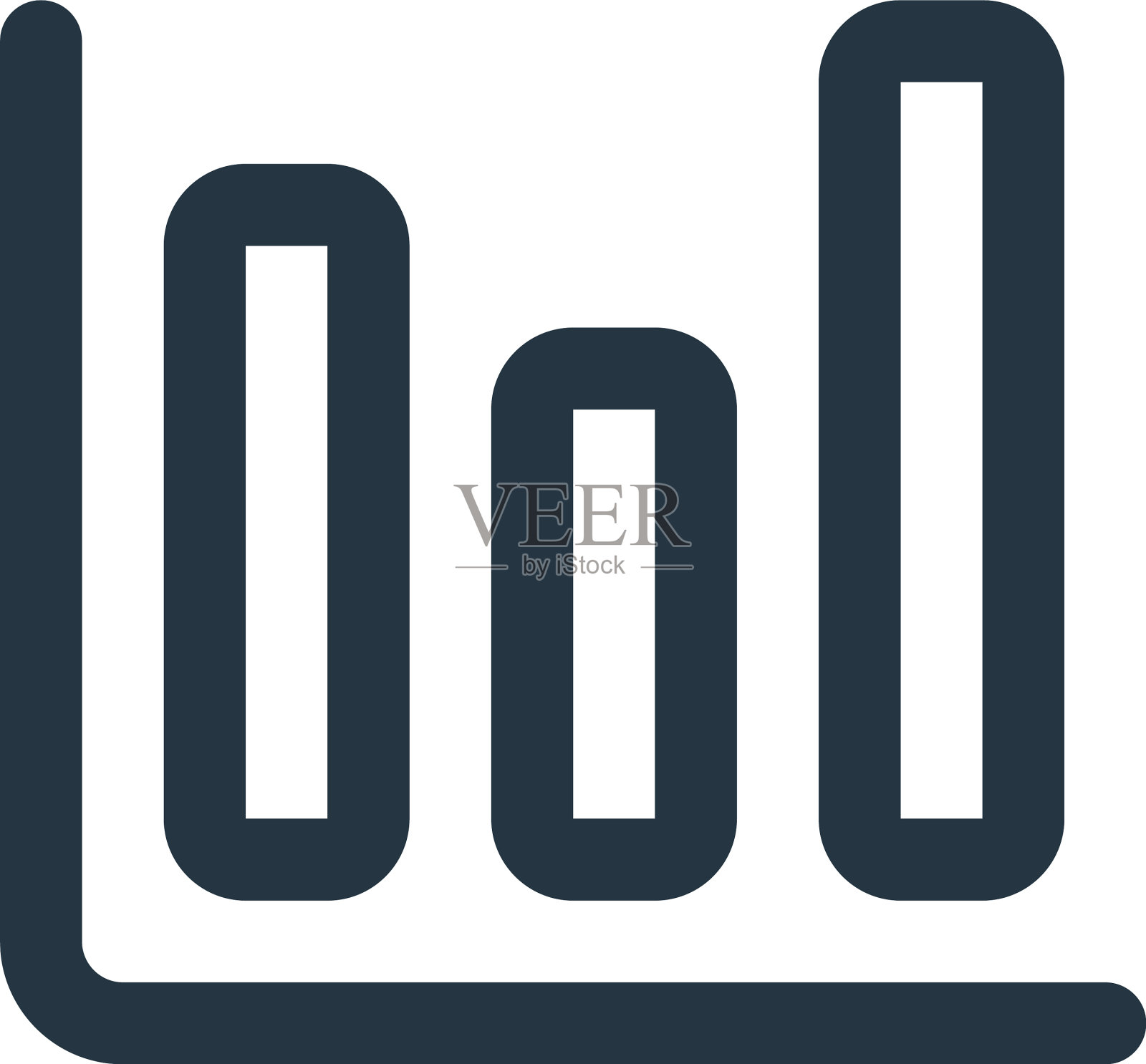 统计图标孤立在白色背景图标素材