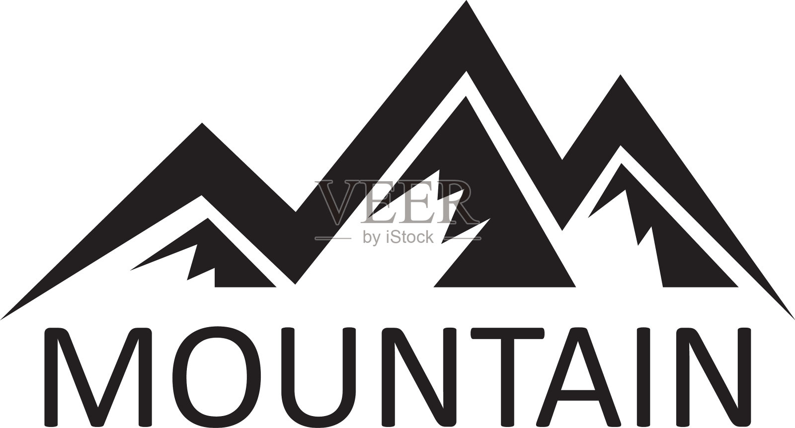 山图标标识插画图片素材