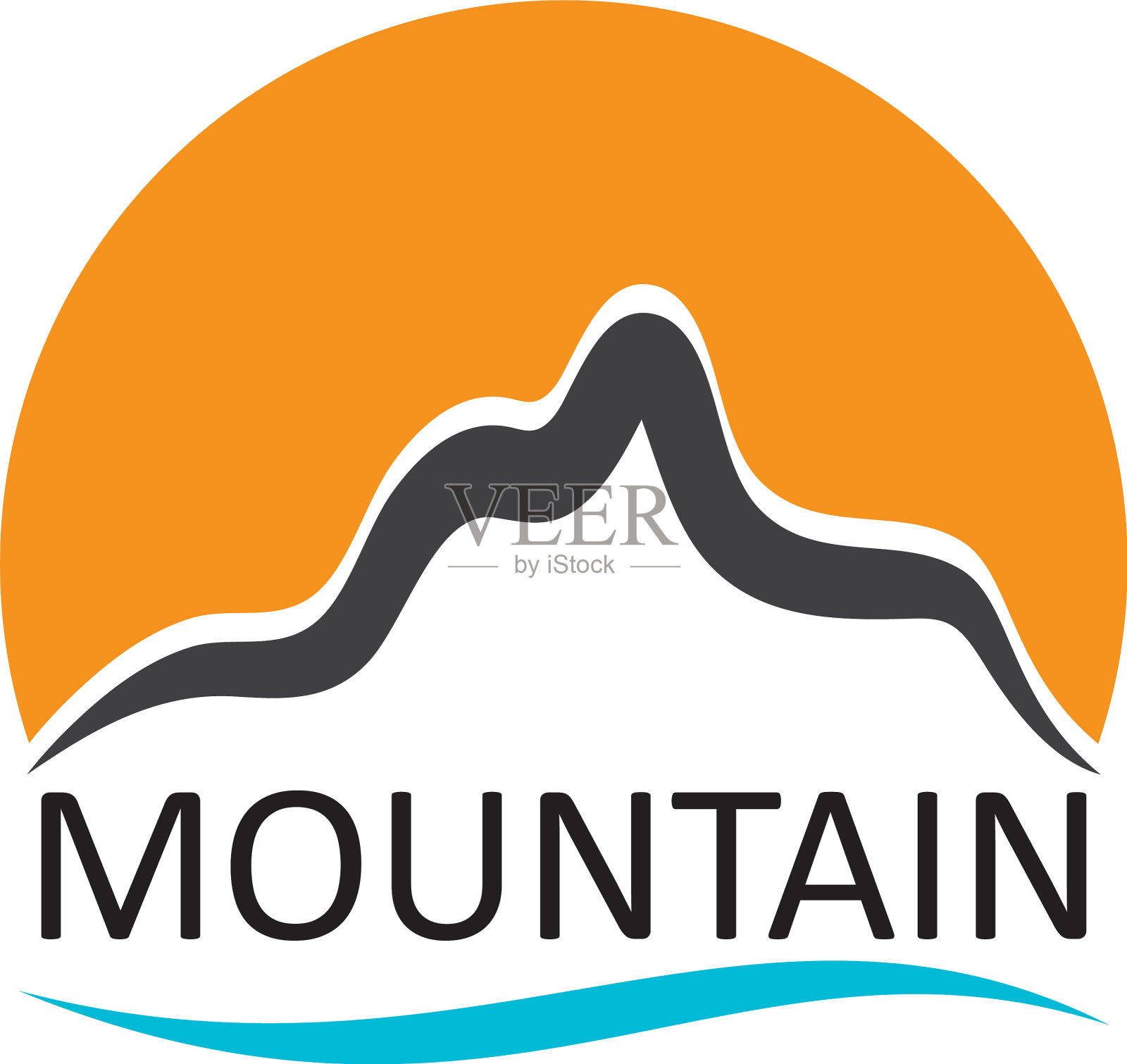 山图标标识插画图片素材