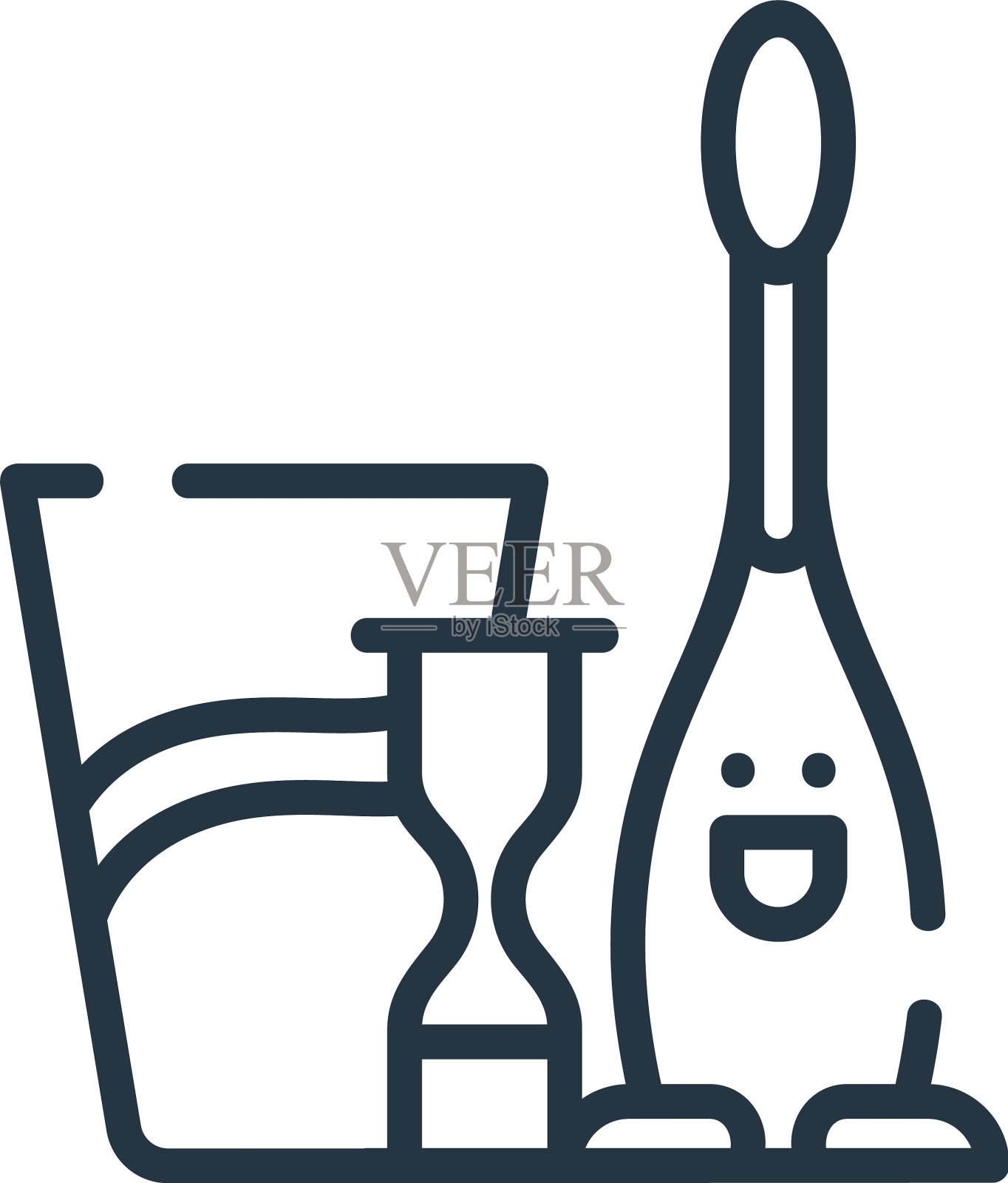 孩子图标孤立在白色背景轮廓图标素材