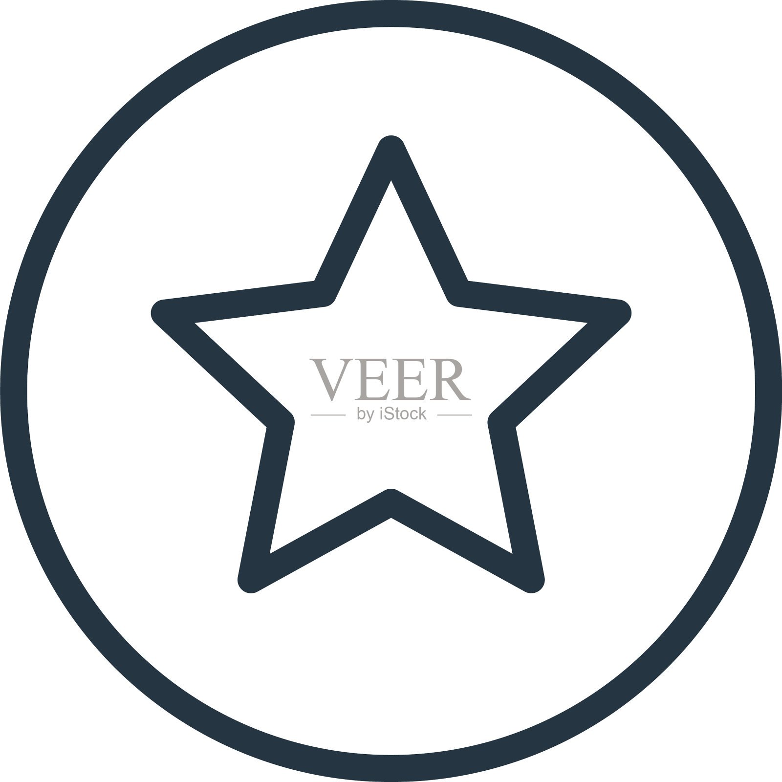 星形图标星形可编辑笔画星形线形符号图标素材