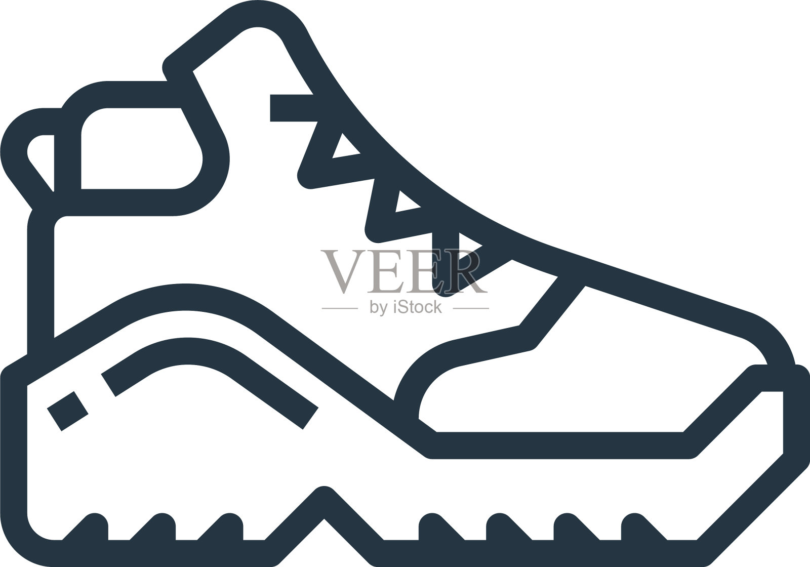 鞋子图标孤立在白色背景轮廓设计元素图片